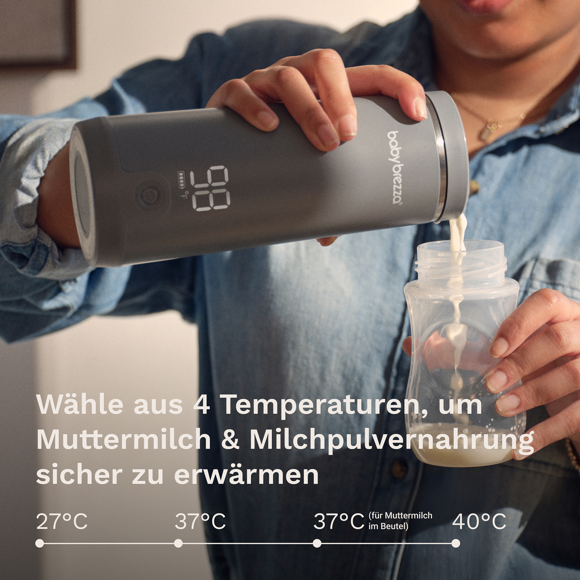 Babykostwärmer, babybrezza, Grau – Produktansicht