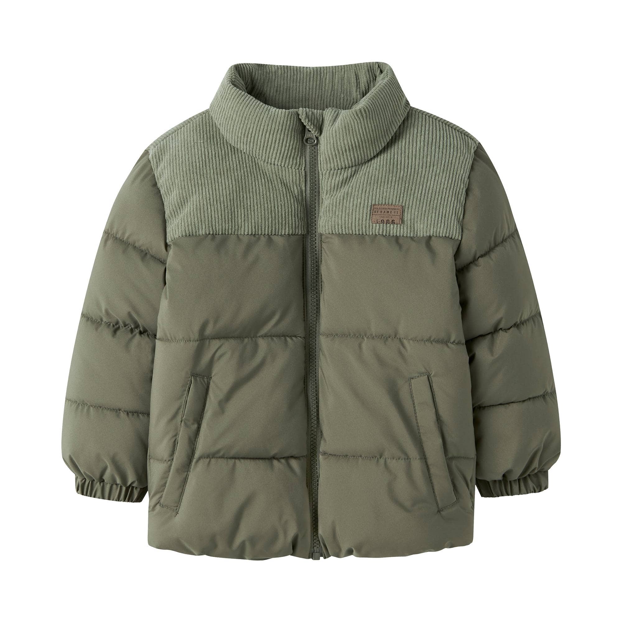 Winterjacken, name it, Grün – Besonderheit: Kinnschutz am Reißverschluss