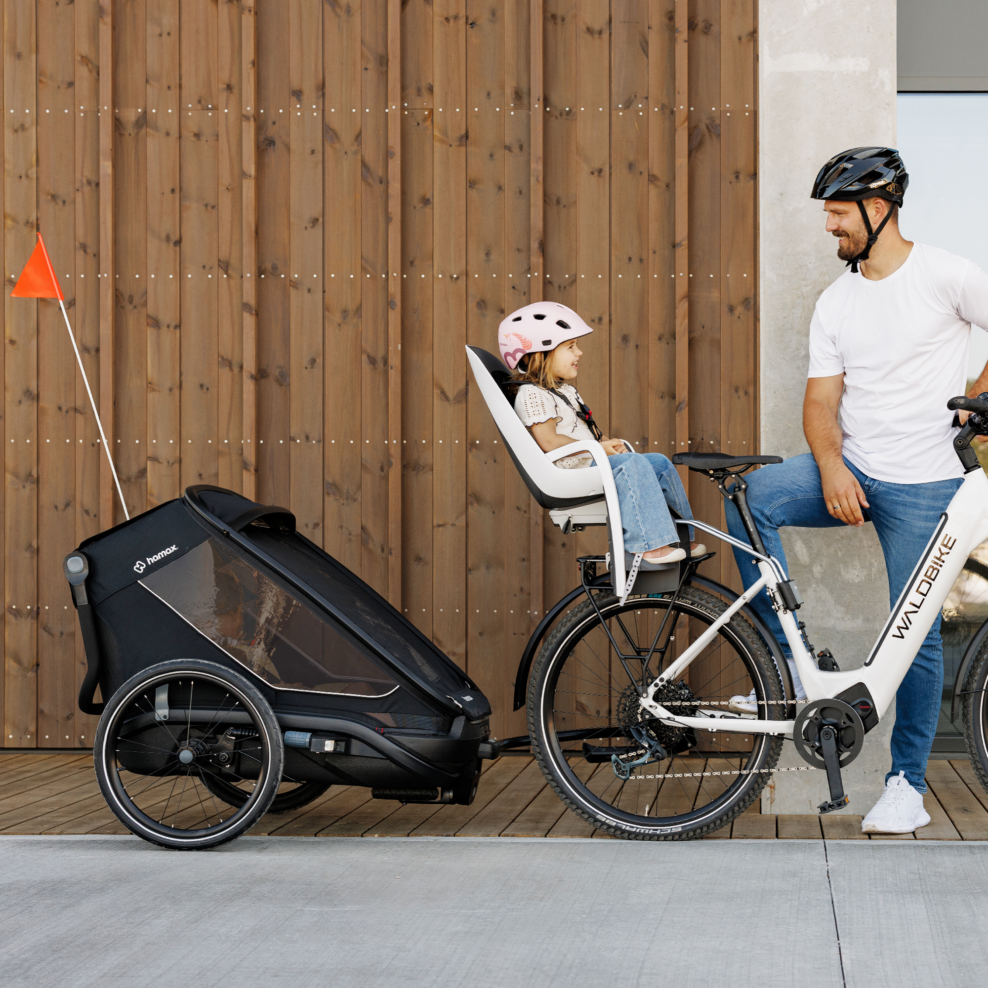 Fahrradanhänger, hamax, Schwarz – Produktansicht