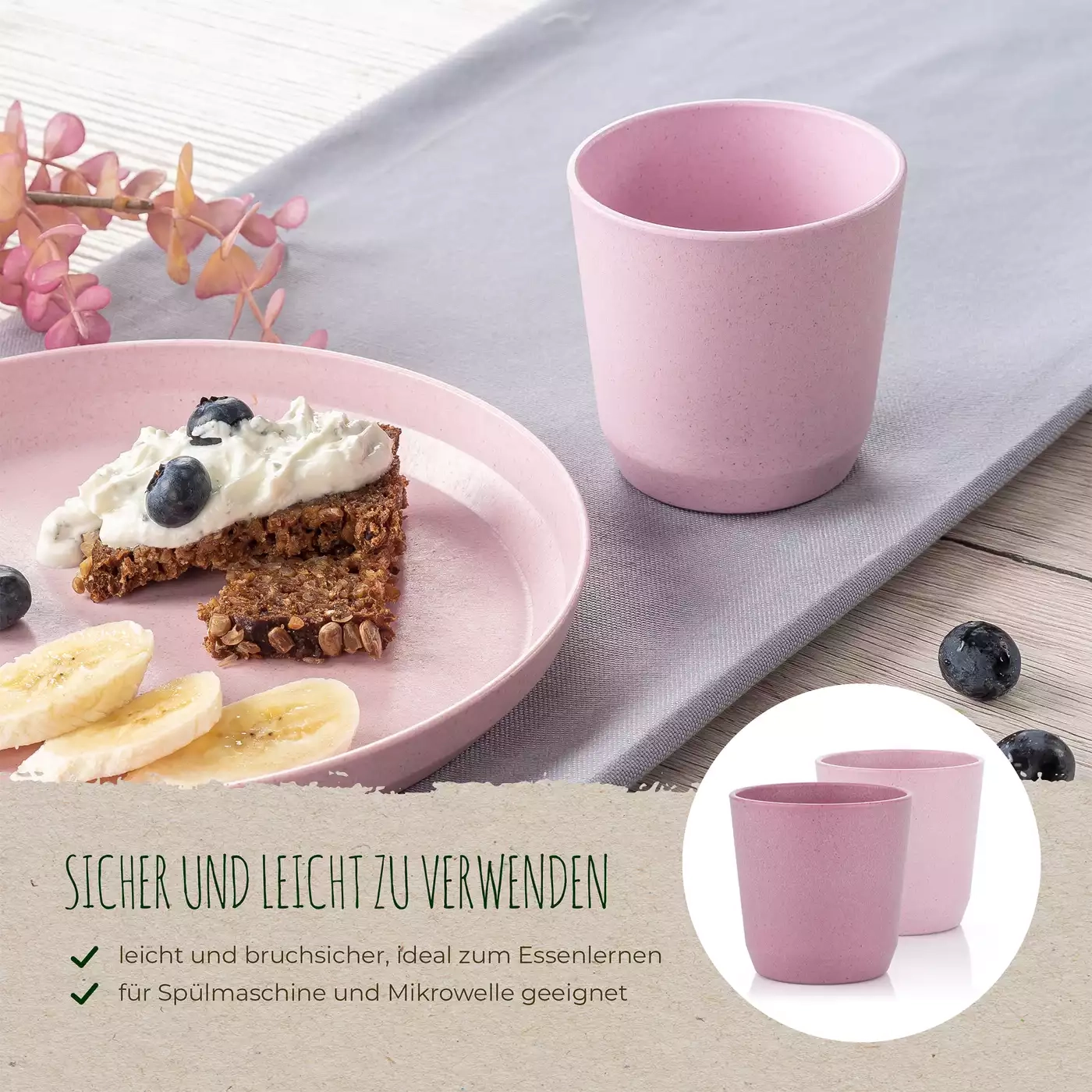 Trinklernbecher & -flaschen, reer, Pink – Produktansicht