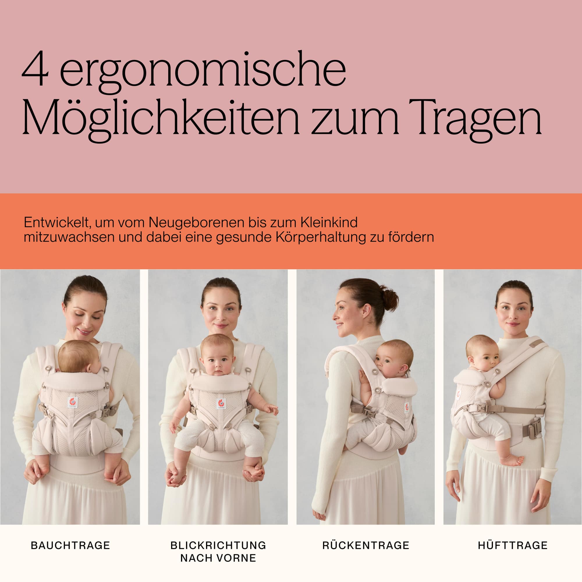Babytragen, ERGObaby, Grün – Produktansicht