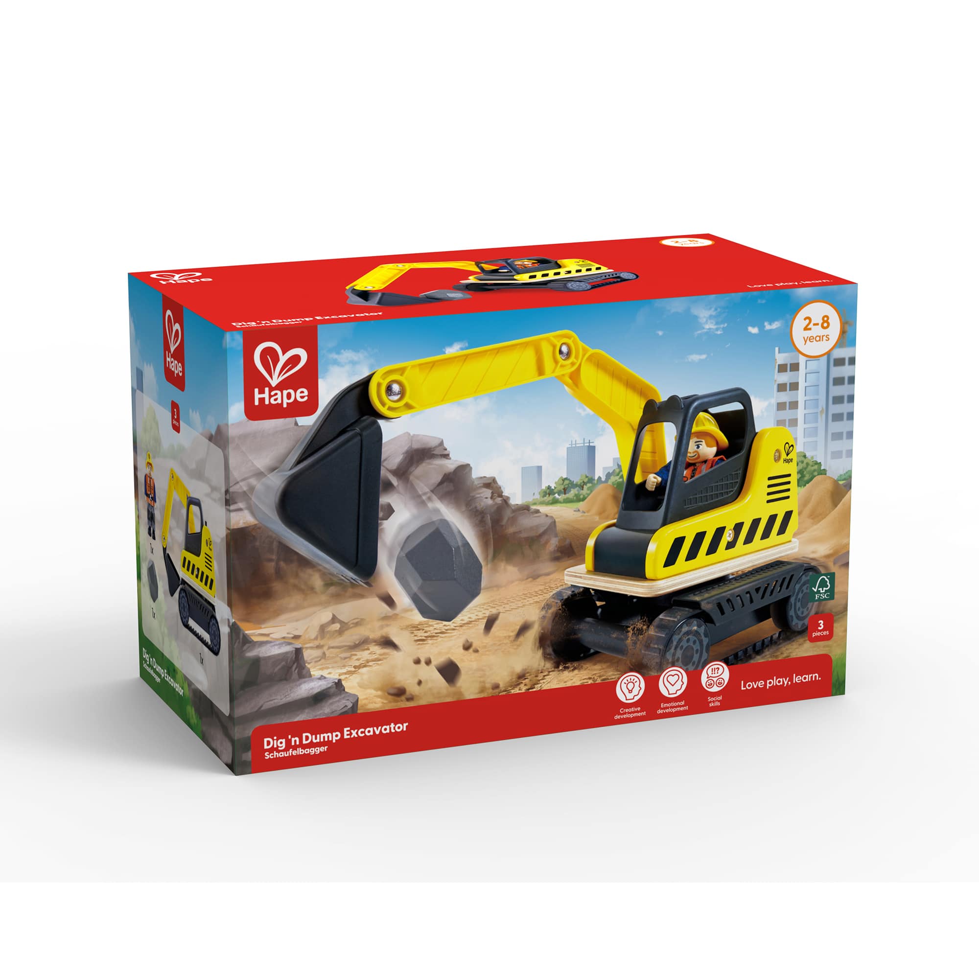 Spielzeugautos, Hape, Gelb – Produktansicht