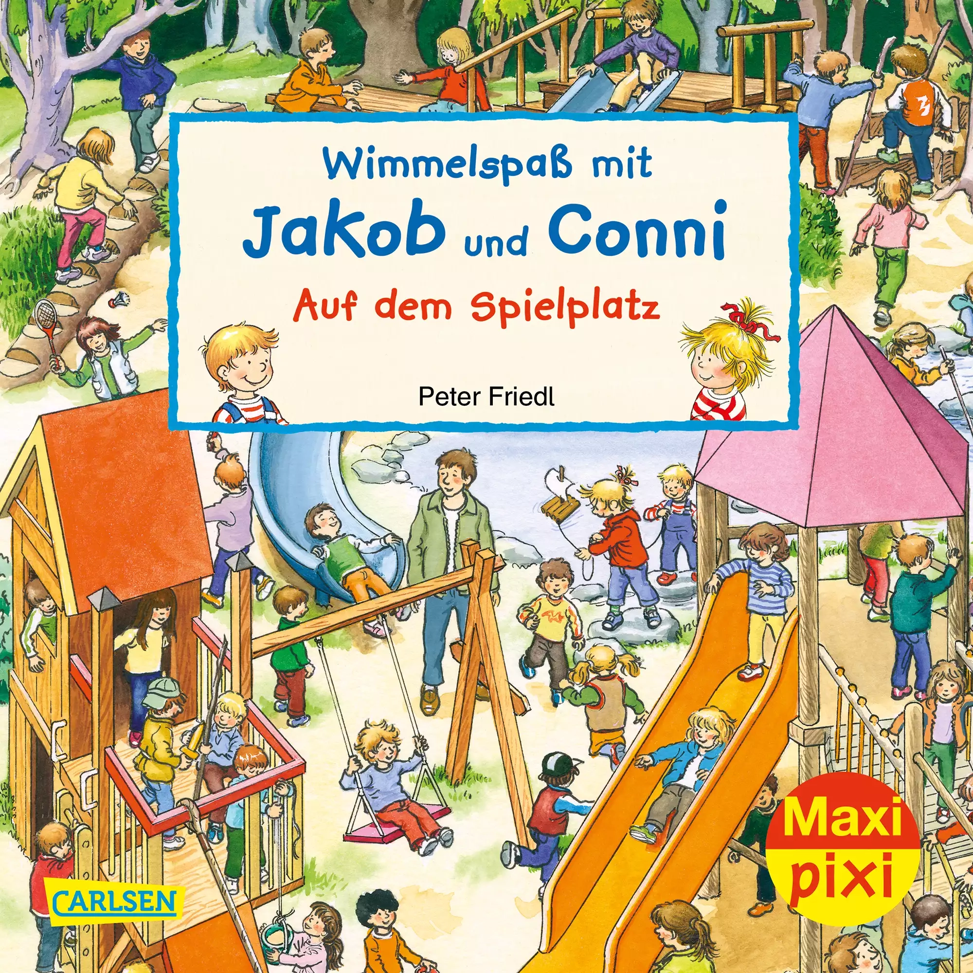 Maxi Pixi 320 Wimmelspaß mit Jakob und Conni auf dem Spielplatz CARLSEN 2000579080913 1