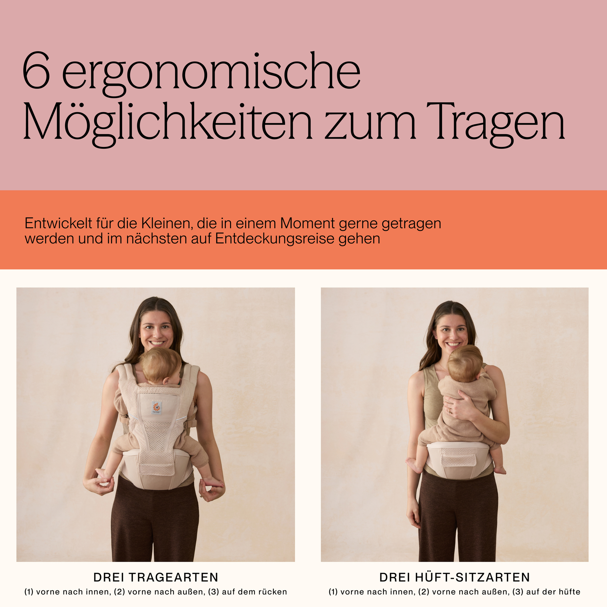 Hüfttragen, ERGObaby, Pink – Produktansicht