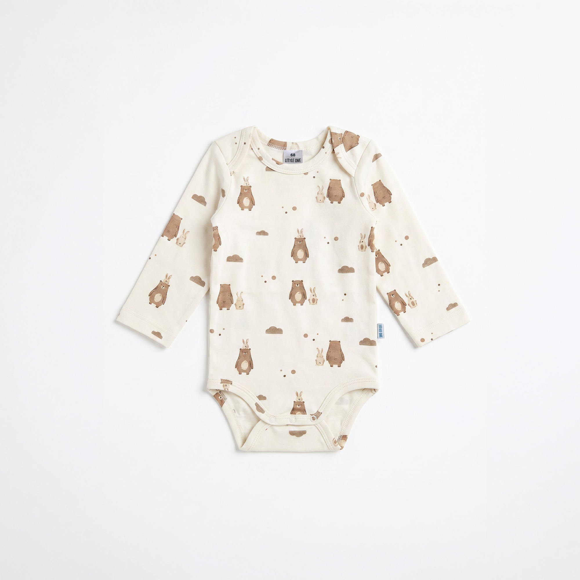 Langarmbodys, LITTLE ONE, Beige – Besonderheit: angenehmer Single-Jersey