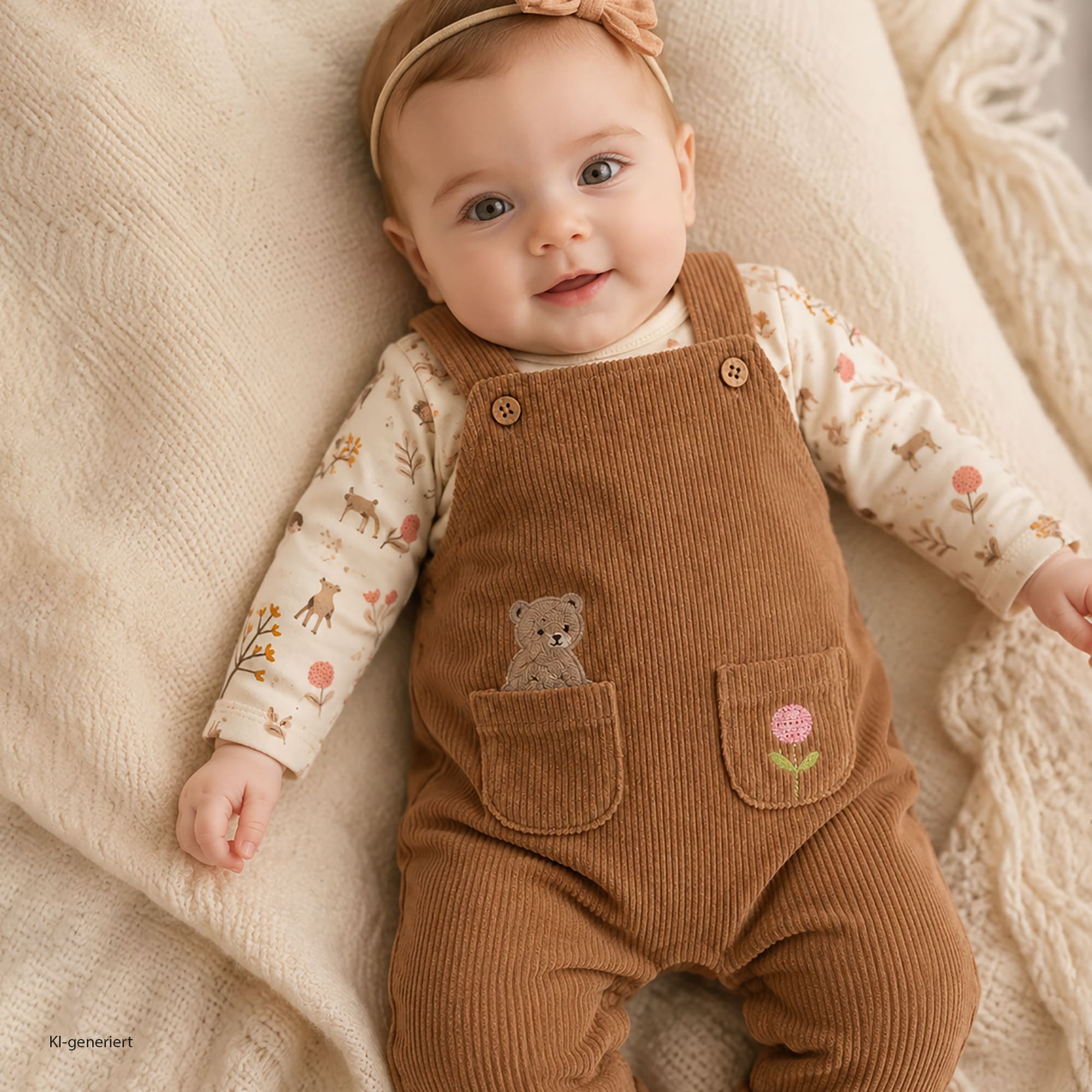 Strampler, LITTLE, Beige – Produktansicht