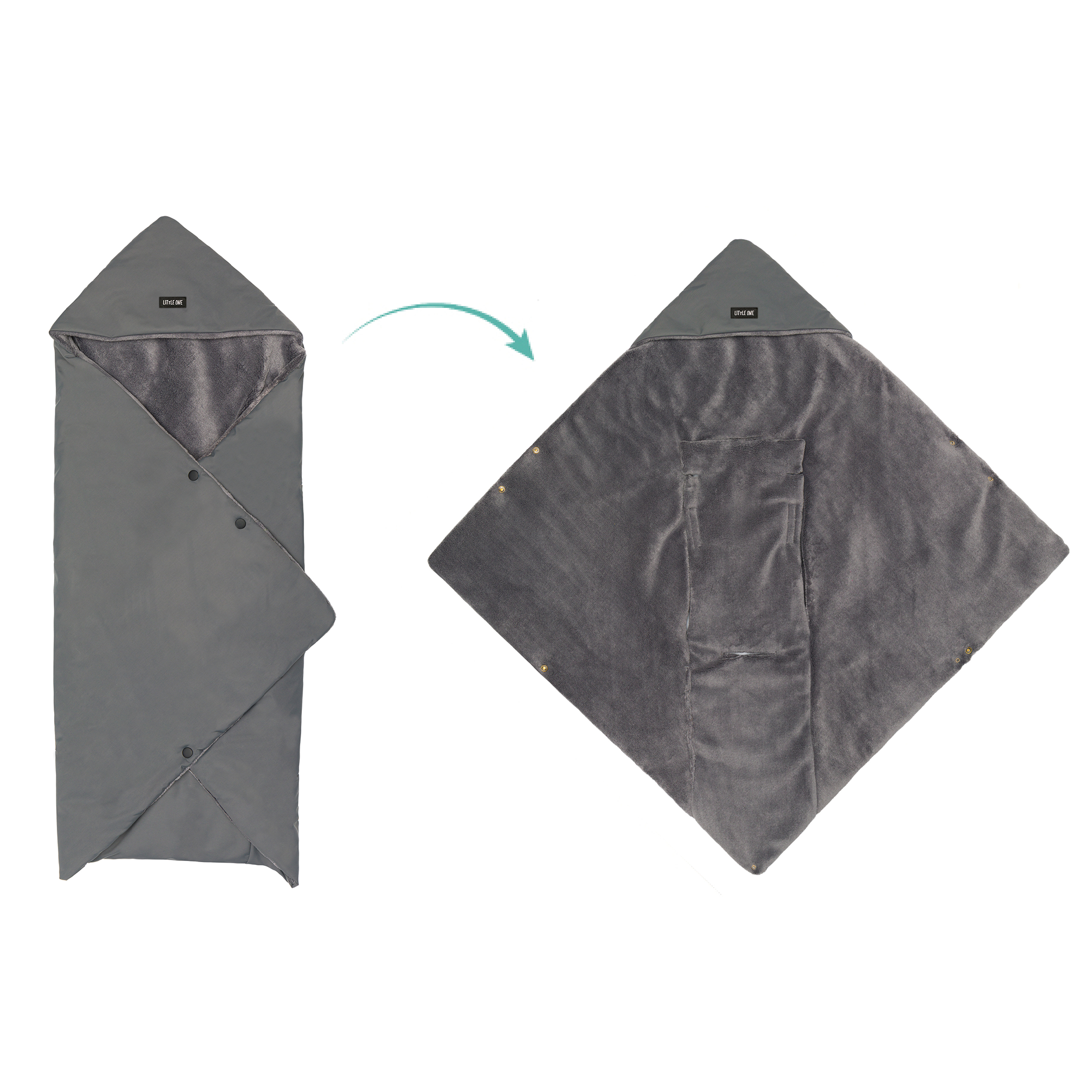 Einschlagdecken & Decken, LITTLE ONE, Grau – Produktansicht