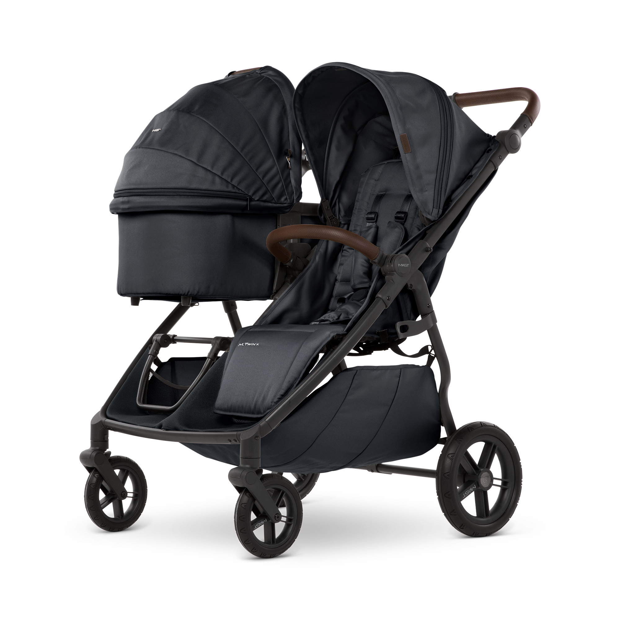 Zwillingswagen & Geschwisterwagen, MAST, Grau – Produktansicht