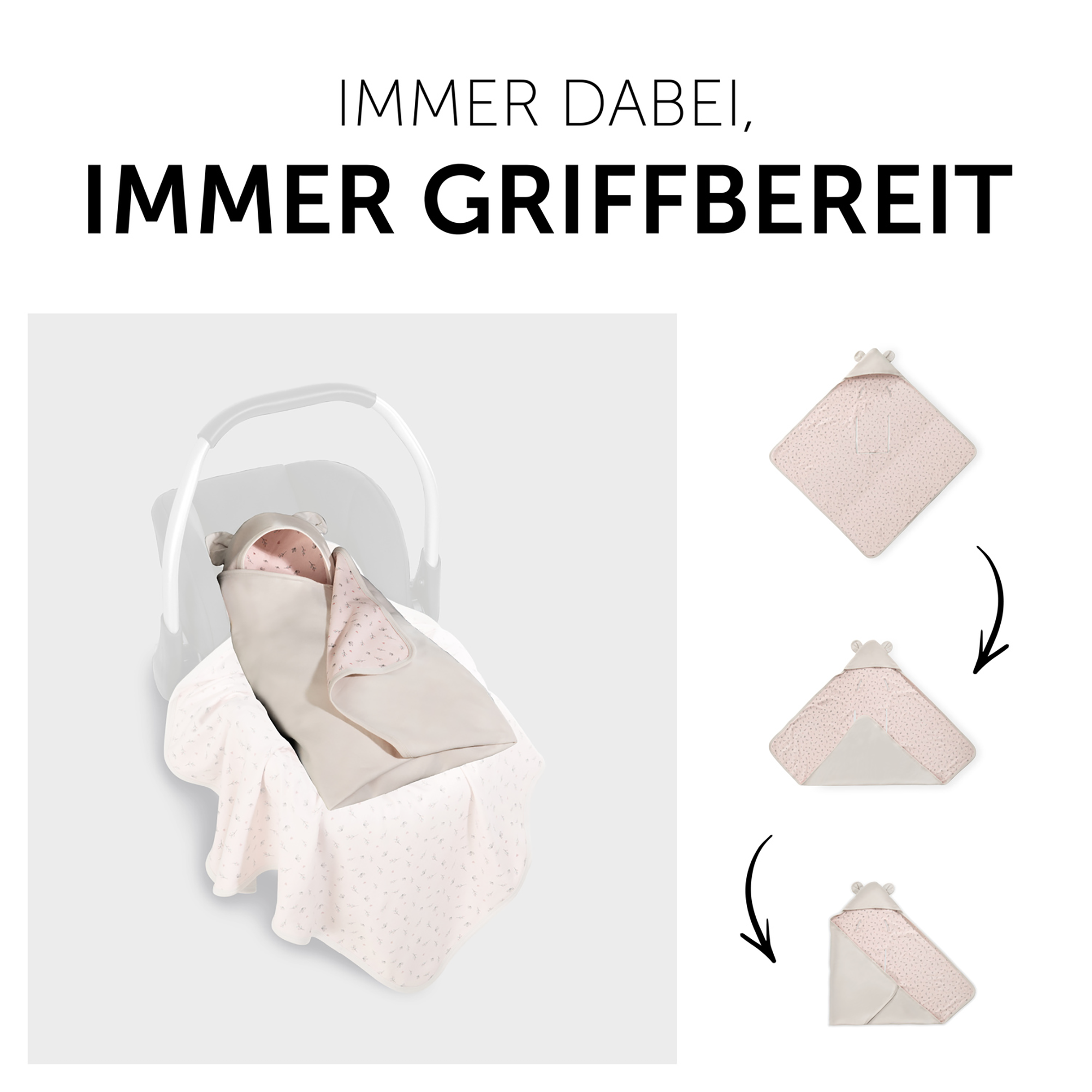 Einschlagdecken & Decken, hauck, Beige – Produktansicht