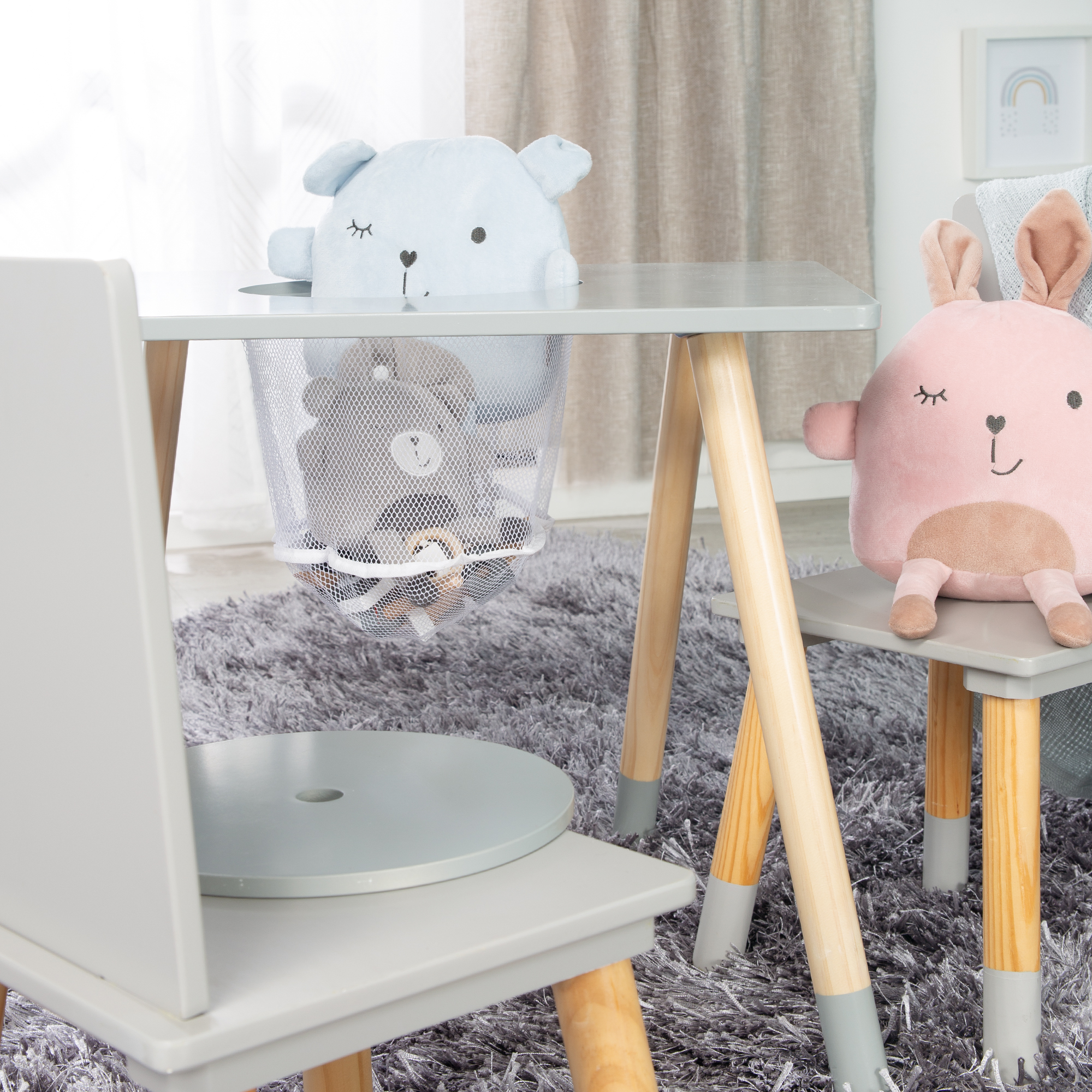 Kindertische mit Stühlen, roba, Grau – Produktansicht