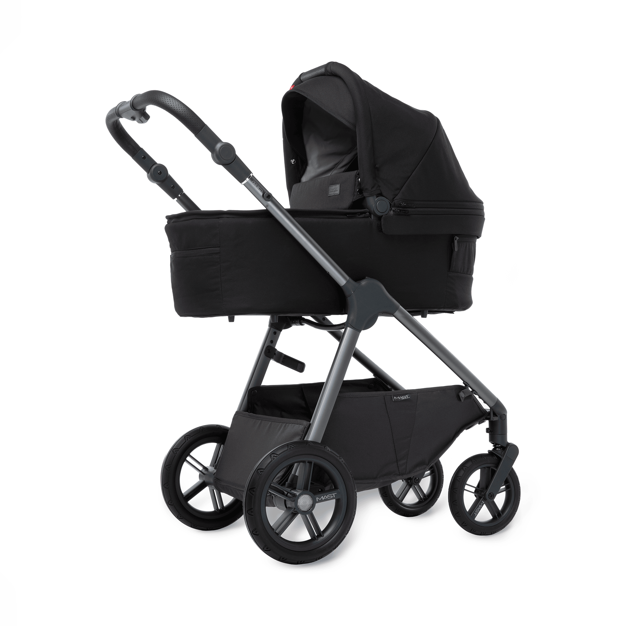 % SALE Kinderwagen, MAST, Schwarz – Besonderheit: inkl. Babywanne, Sportsitz, Regenschutz
