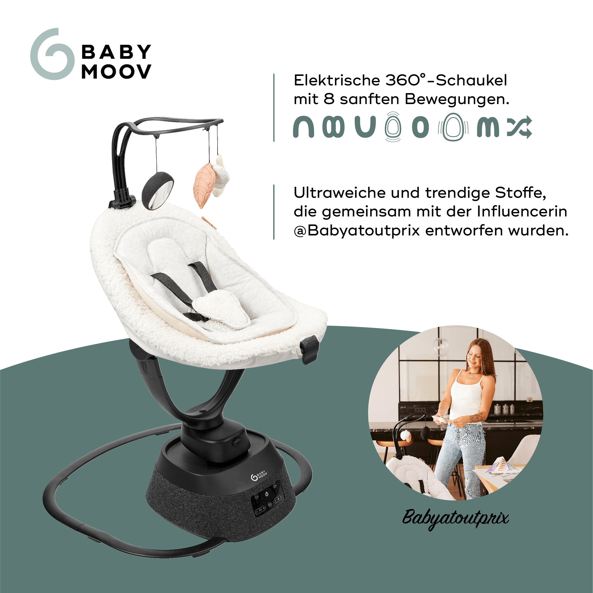Wippen, babymoov, Weiß – Produktansicht