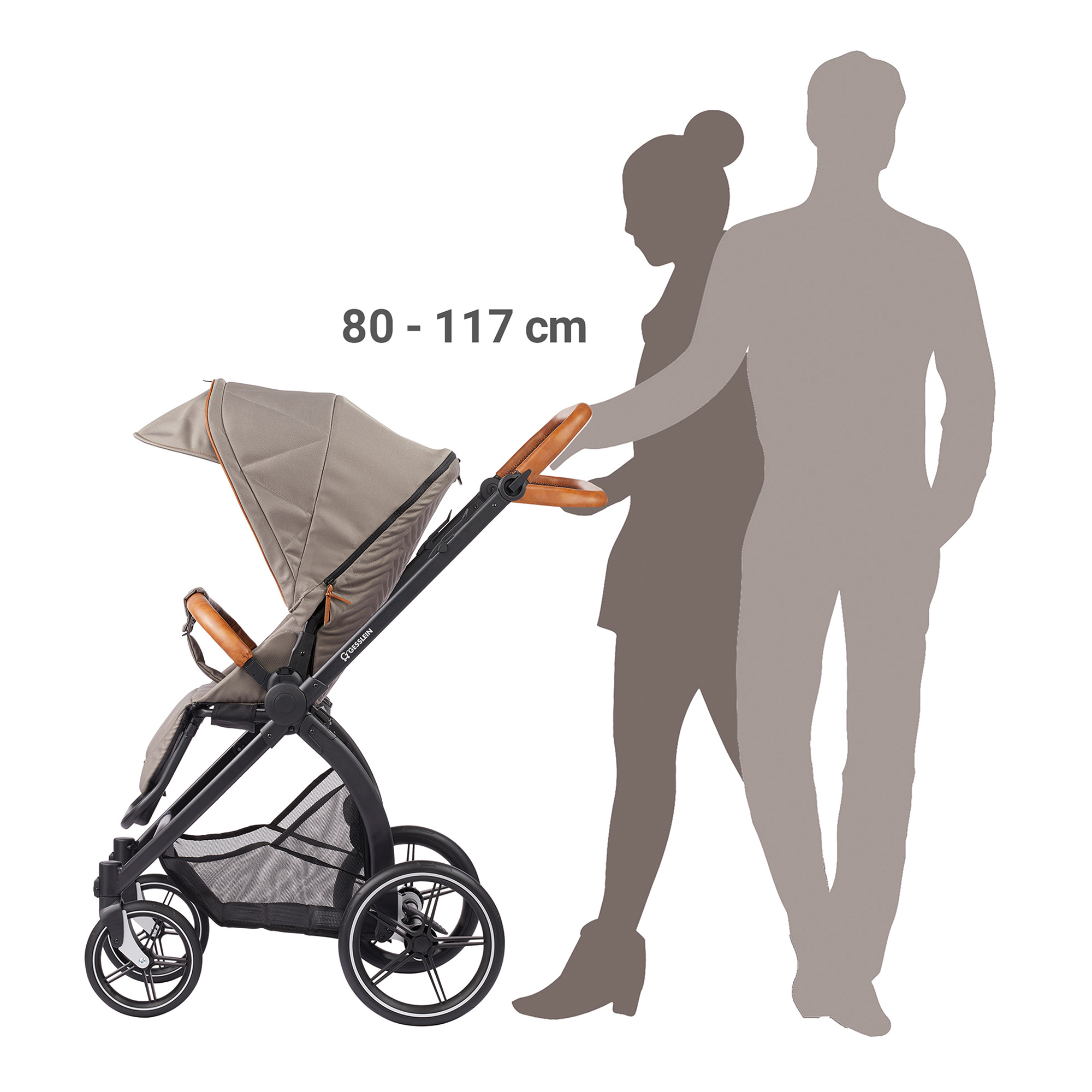 Kombi-Kinderwagen, GESSLEIN, Beige – Produktansicht