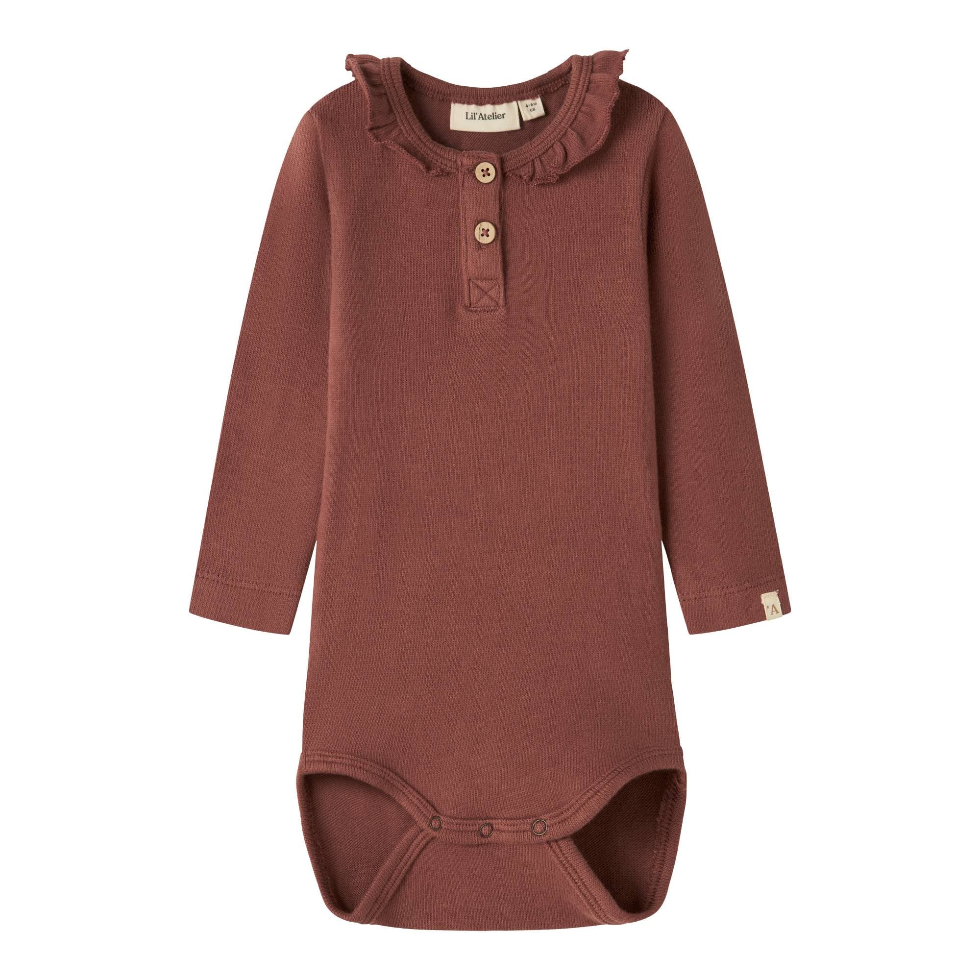 Langarmbodys, Lil' Atelier, Rot – Besonderheit: aus 95% Baumwolle