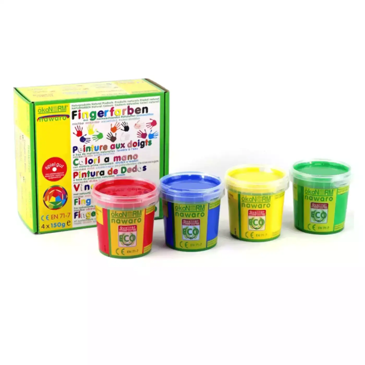 4er Set Fingermalfarbe ökoNORM Mehrfarbig 2000575067703 1