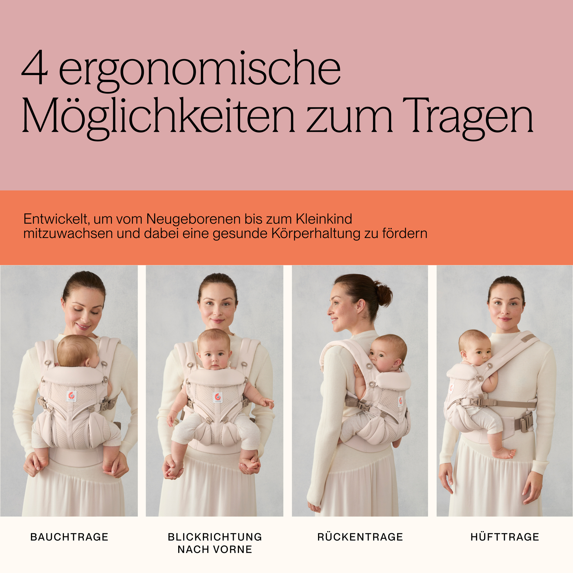 Babytragen, ERGObaby, Grau – Produktansicht