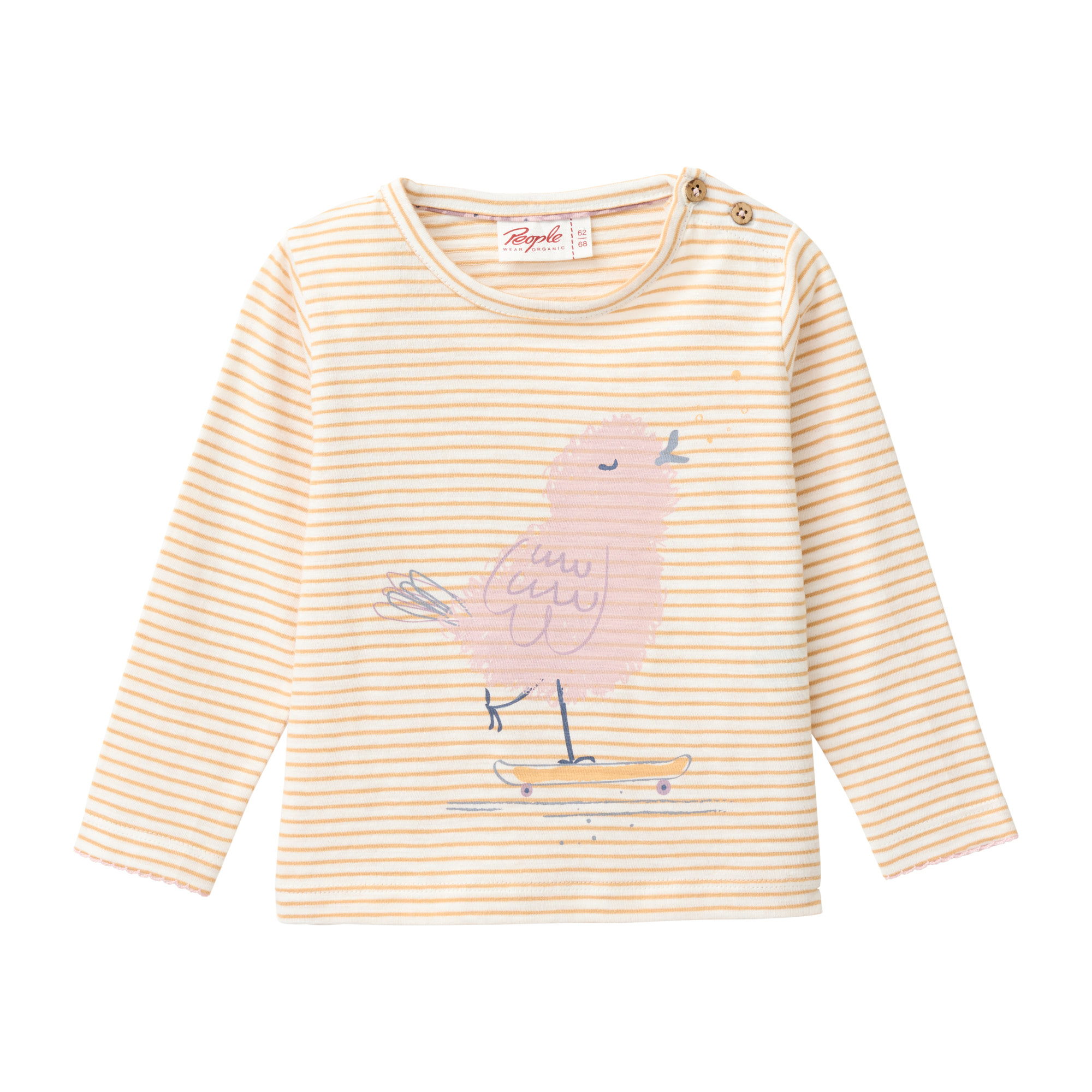 Langarmshirts, People Wear Organic, Gelb – Produktansicht