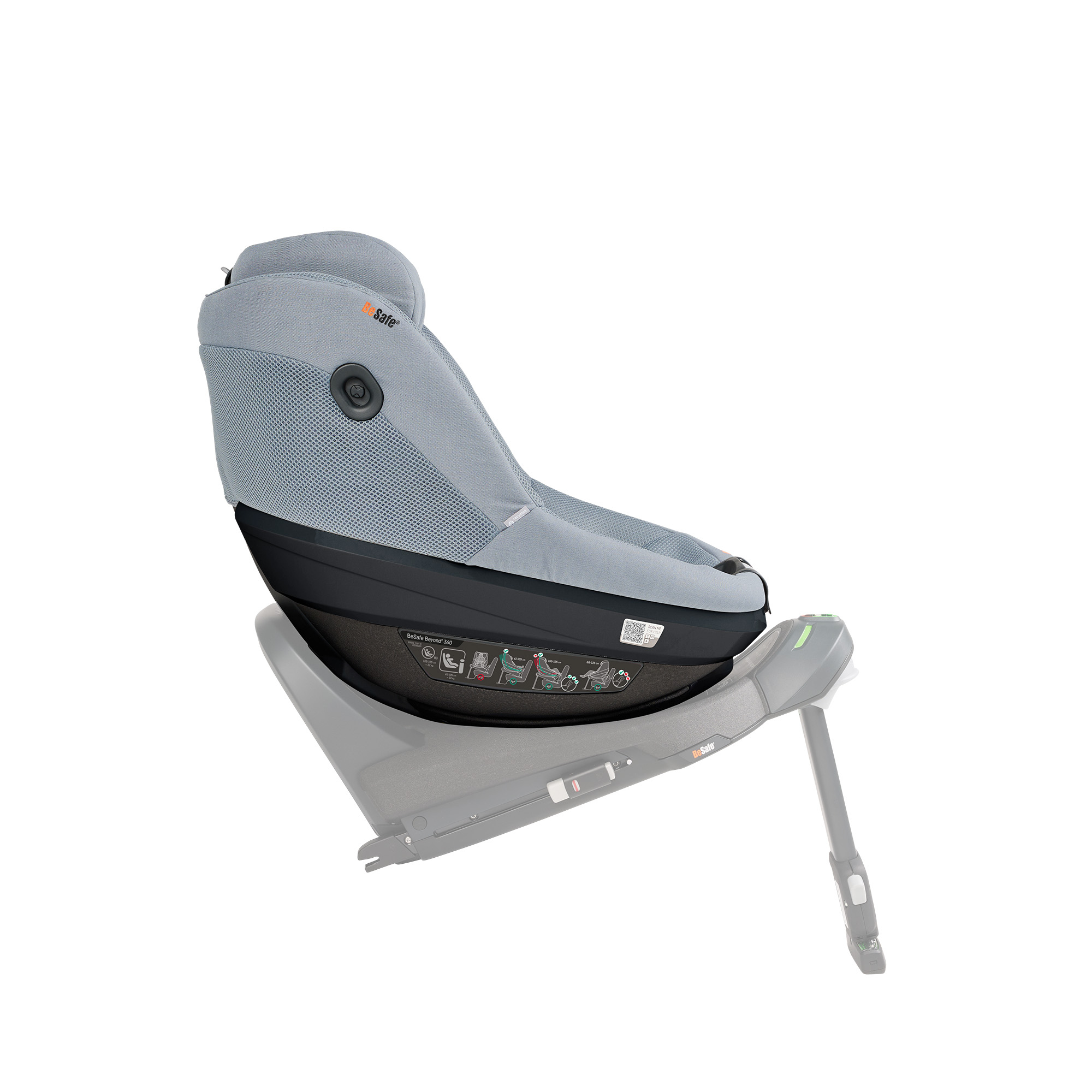 Reboarder 0-18 kg, Gruppe 0+/1, BeSafe, Grau – Produktansicht