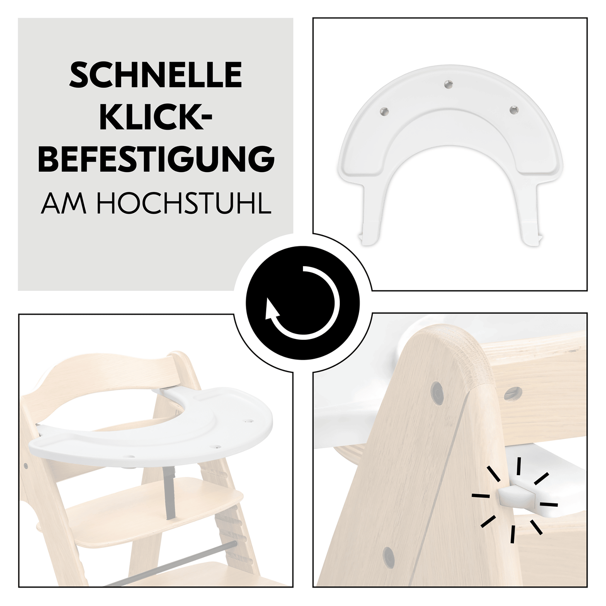 Hochstuhl Zubehör, hauck, Weiß – Produktansicht
