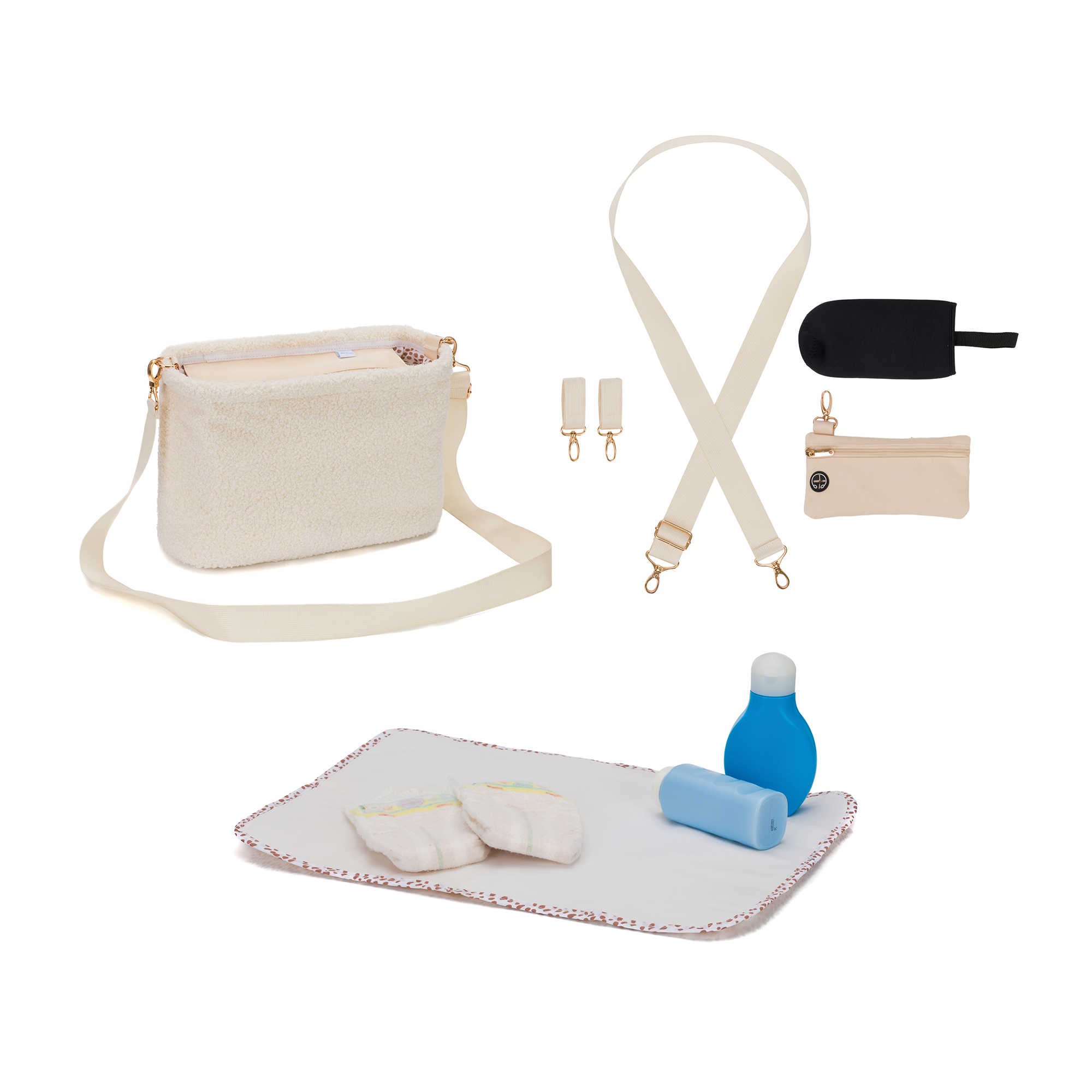 Wickeltaschen, LITTLE ONE, Beige – Produktansicht