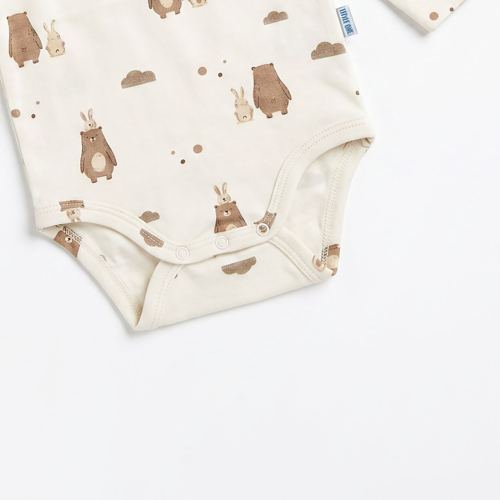 Langarmbodys, LITTLE ONE, Beige – Produktansicht