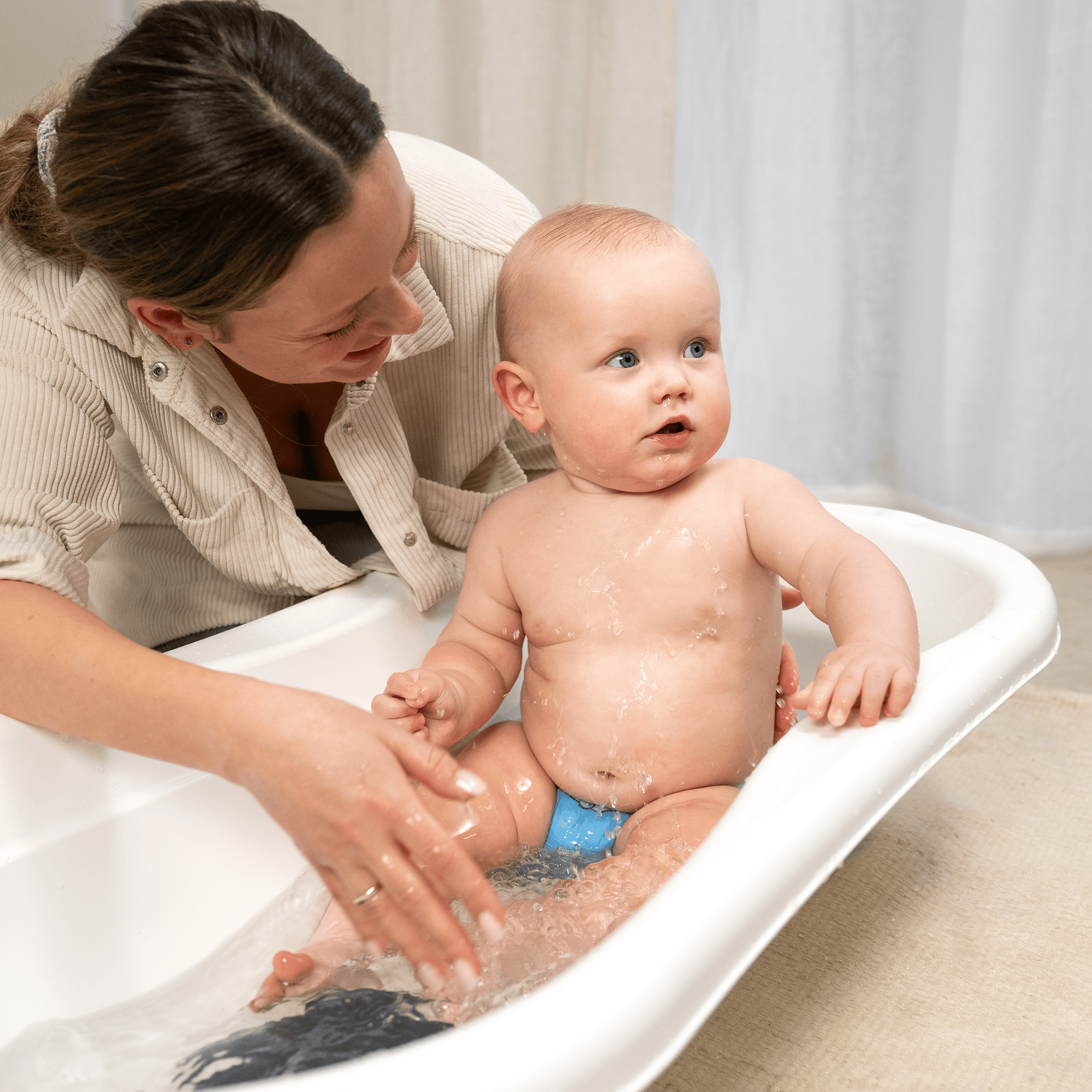 Badewannen, rotho Babydesign, Weiß – Besonderheit: extra groß, für eine besonders lange Nutzungsdauer