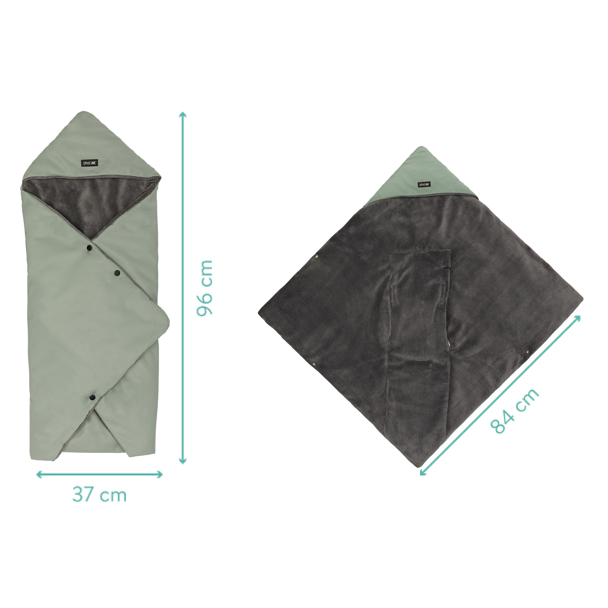 Einschlagdecken & Decken, LITTLE ONE, Grün – Produktansicht