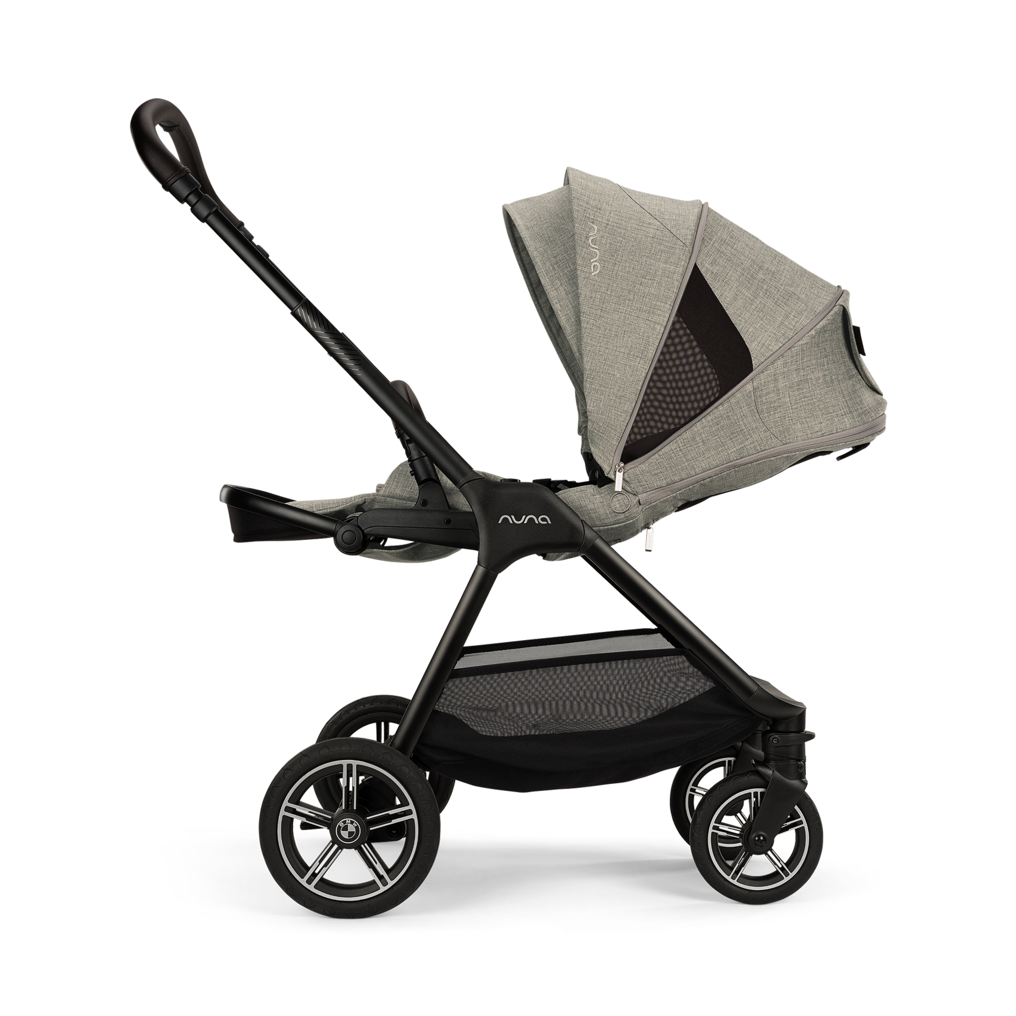 Kombi-Kinderwagen, nuna, Grau – Produktansicht