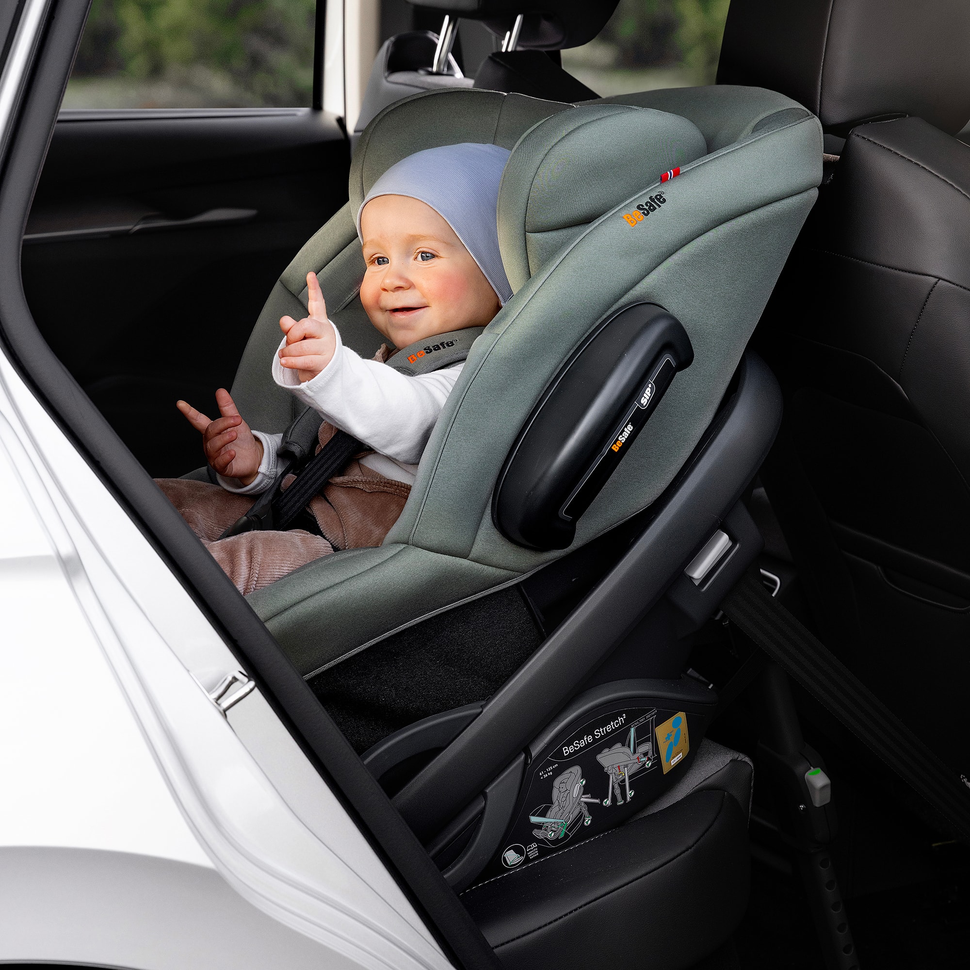 Kindersitze 9-36 kg, Gruppe 1/2/3, BeSafe, Grün – Produktansicht