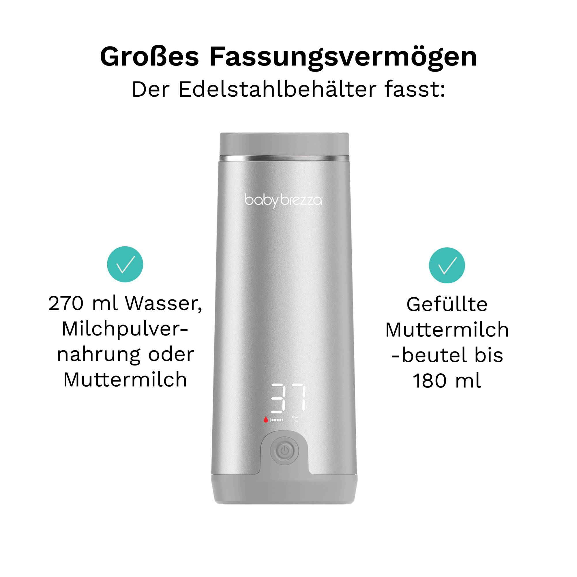 Babykostwärmer, babybrezza, Grau – Produktansicht