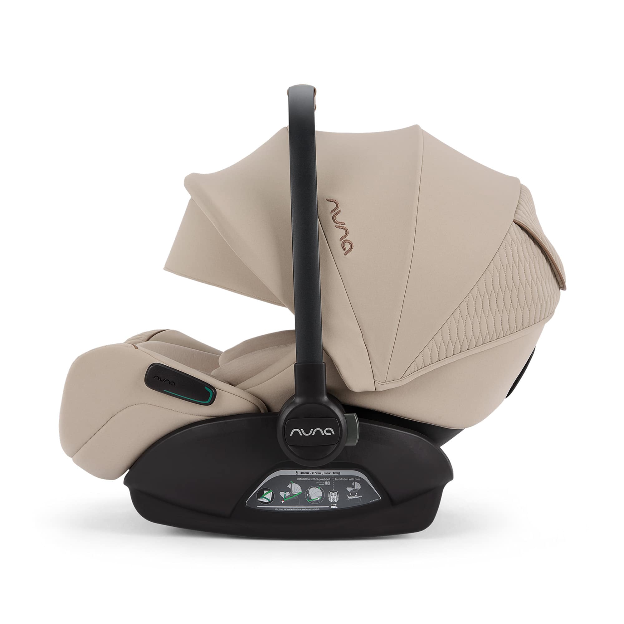 Babyschalen 0-13 kg, Gruppe 0+, nuna, Beige – Produktansicht