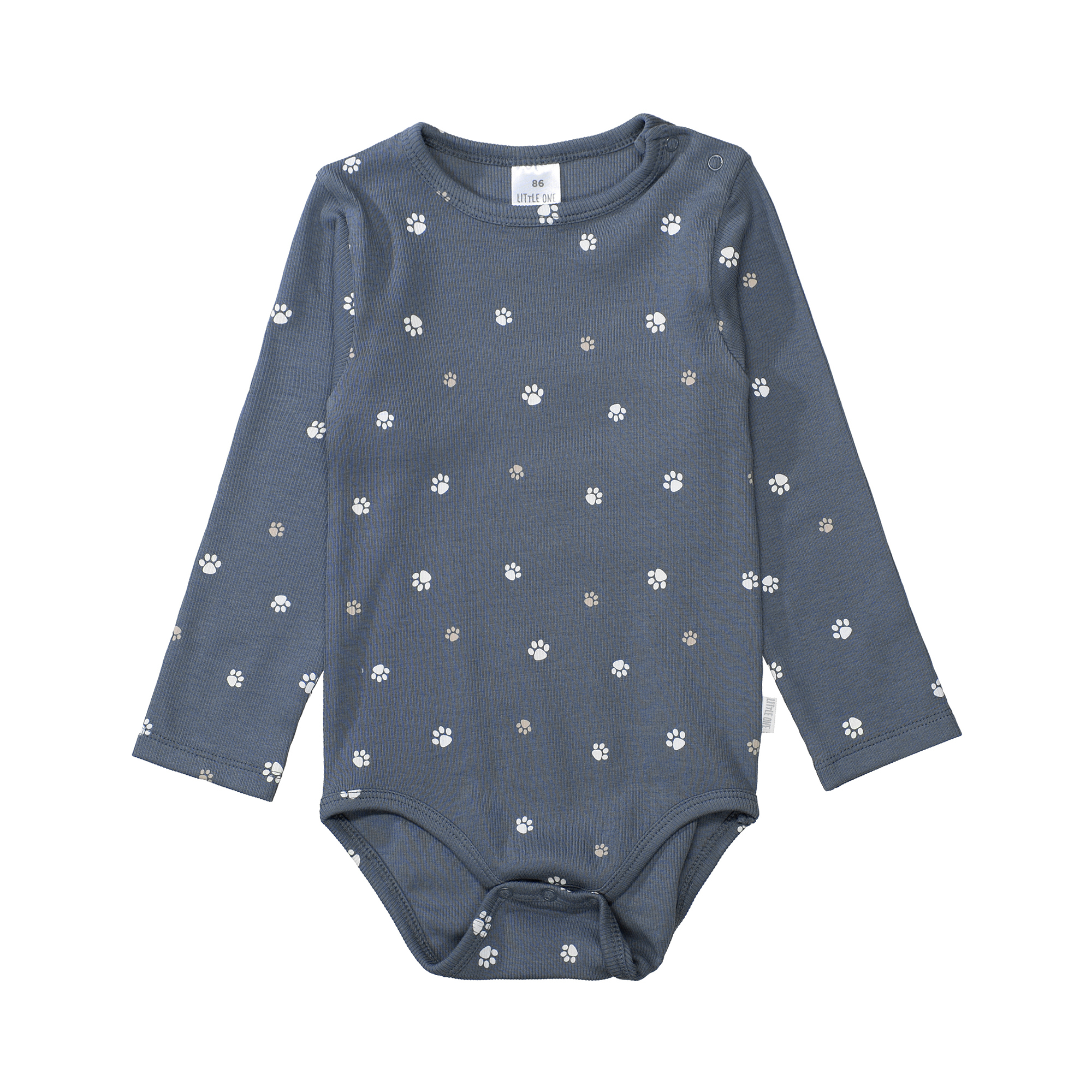 Langarmbodys, LITTLE ONE, Blau – Besonderheit: aus 95% Baumwolle