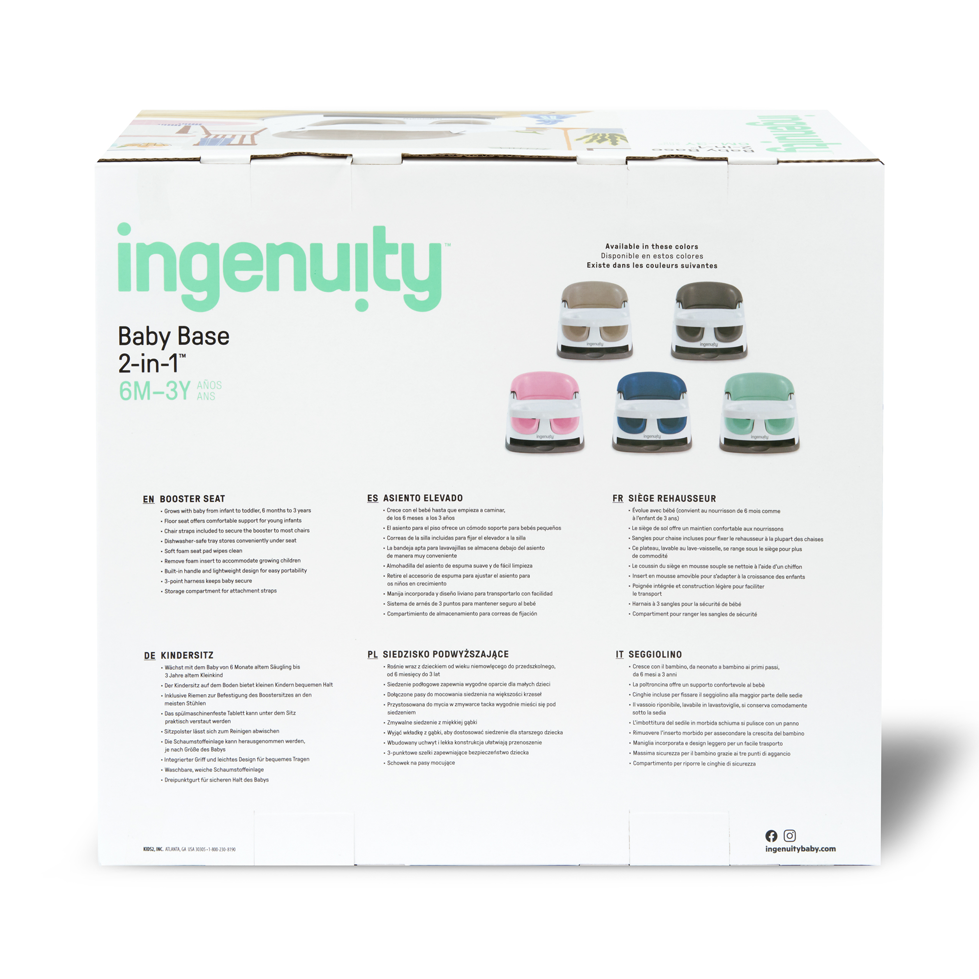 Reisehochstühle, ingenuity, Pink – Produktansicht
