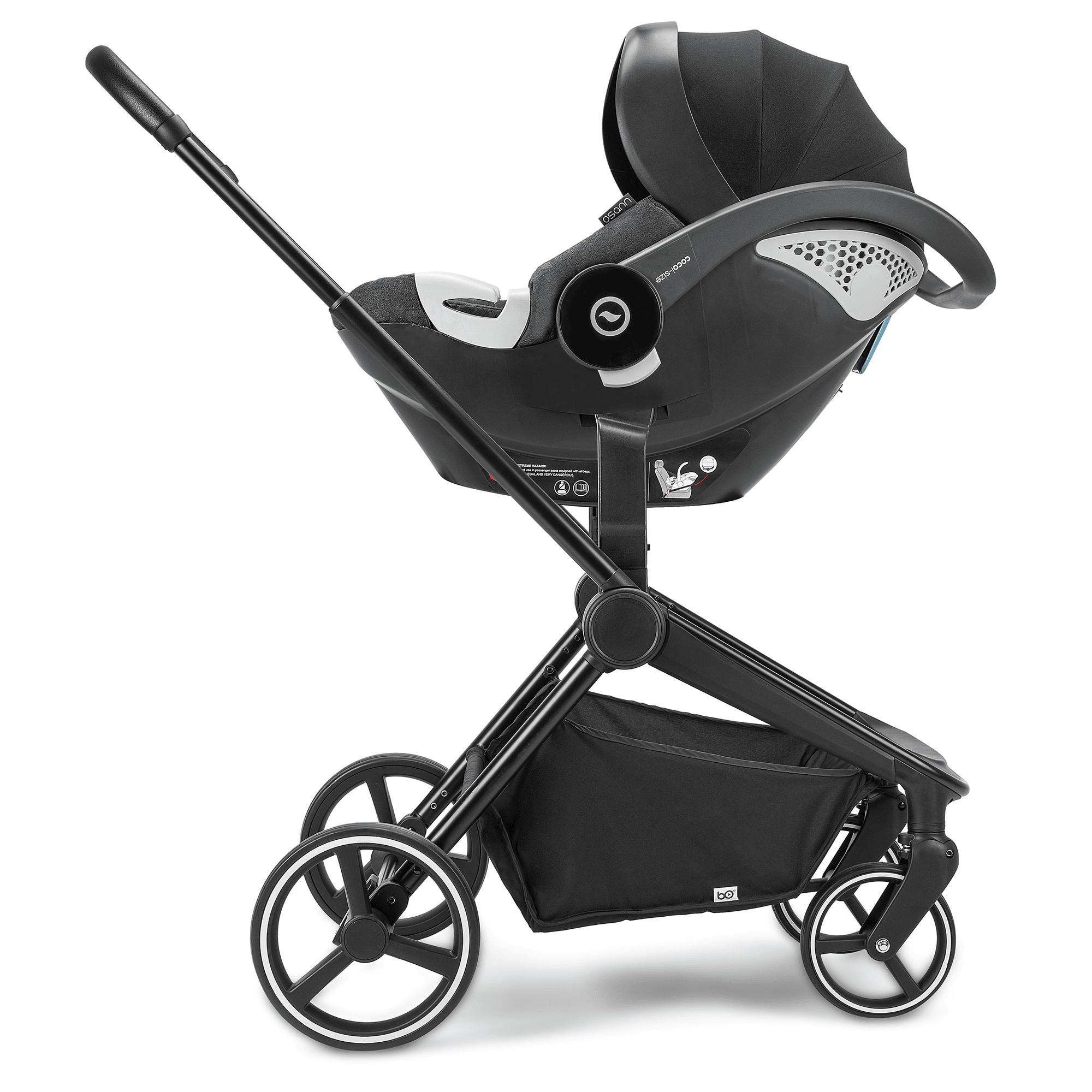 Kombi-Kinderwagen, B.O. StartKlar, Schwarz – Produktansicht