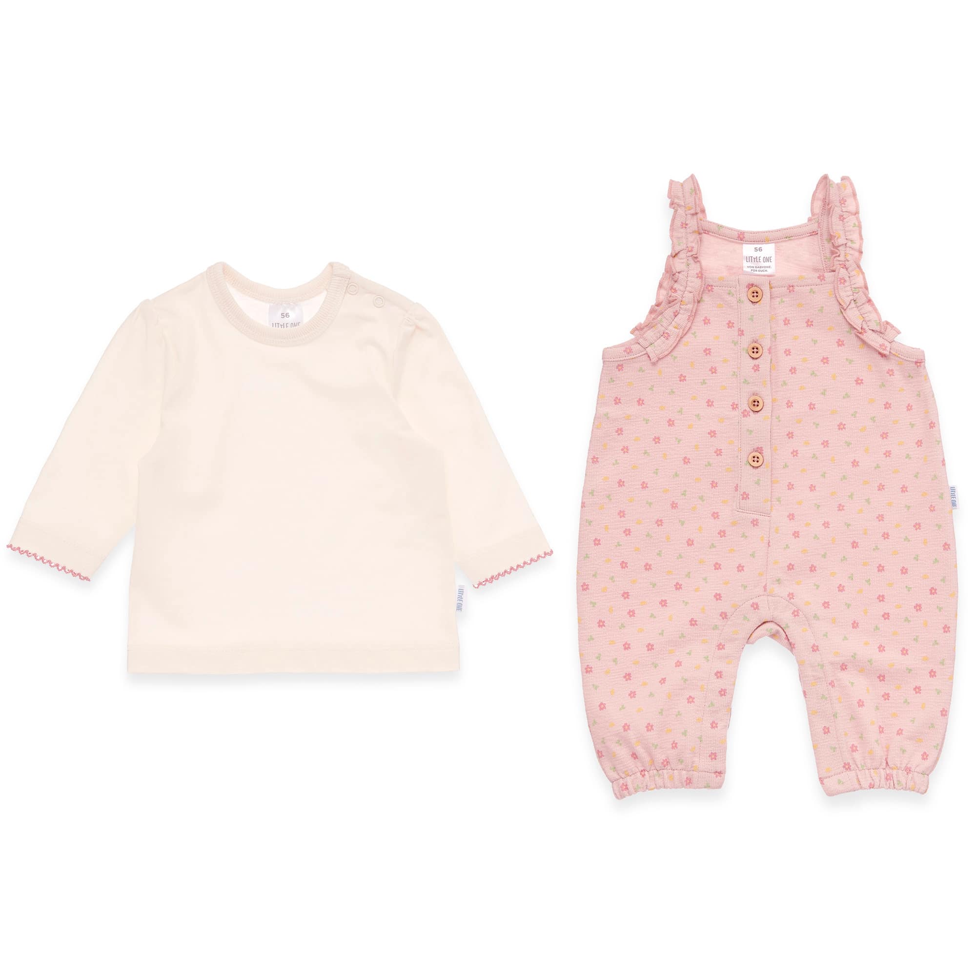 Strampler, LITTLE ONE, Pink – Besonderheit: Set bestehend aus Strampler und Langarmshirt