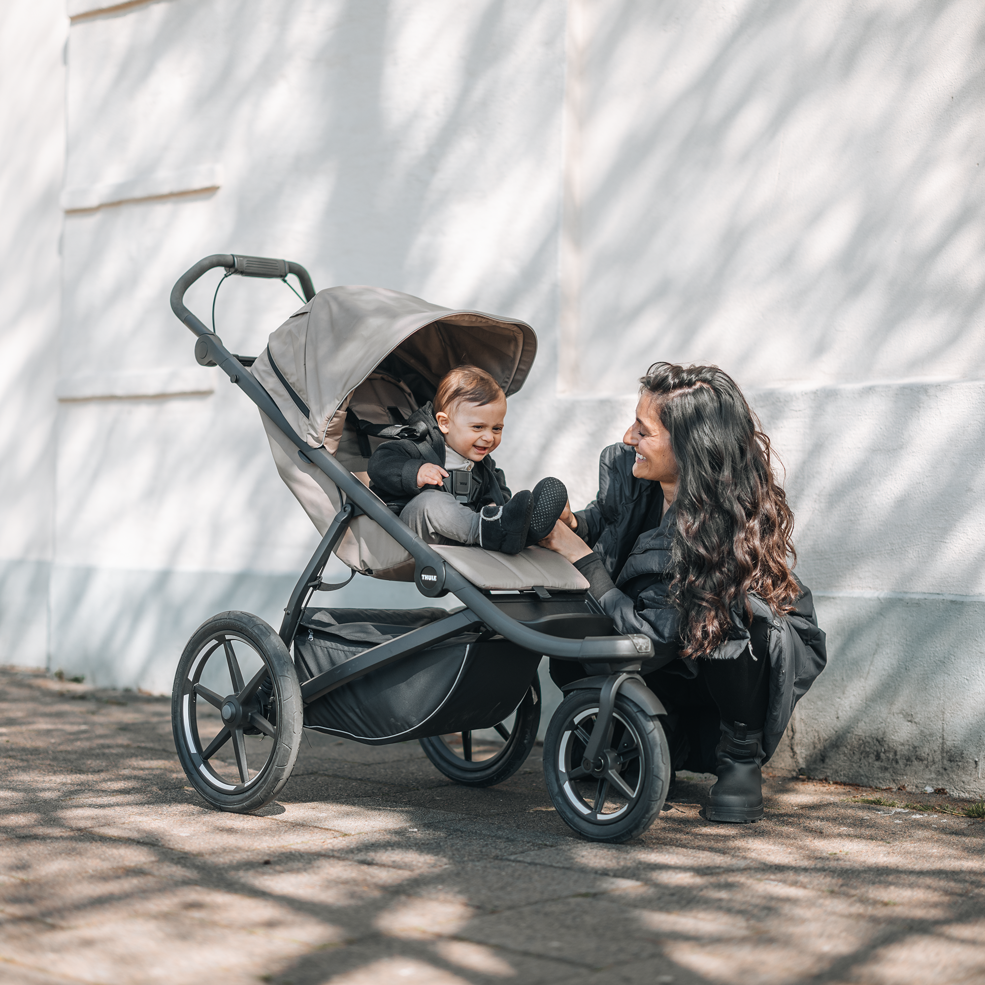 Kombi-Kinderwagen, THULE, Beige – Produktansicht