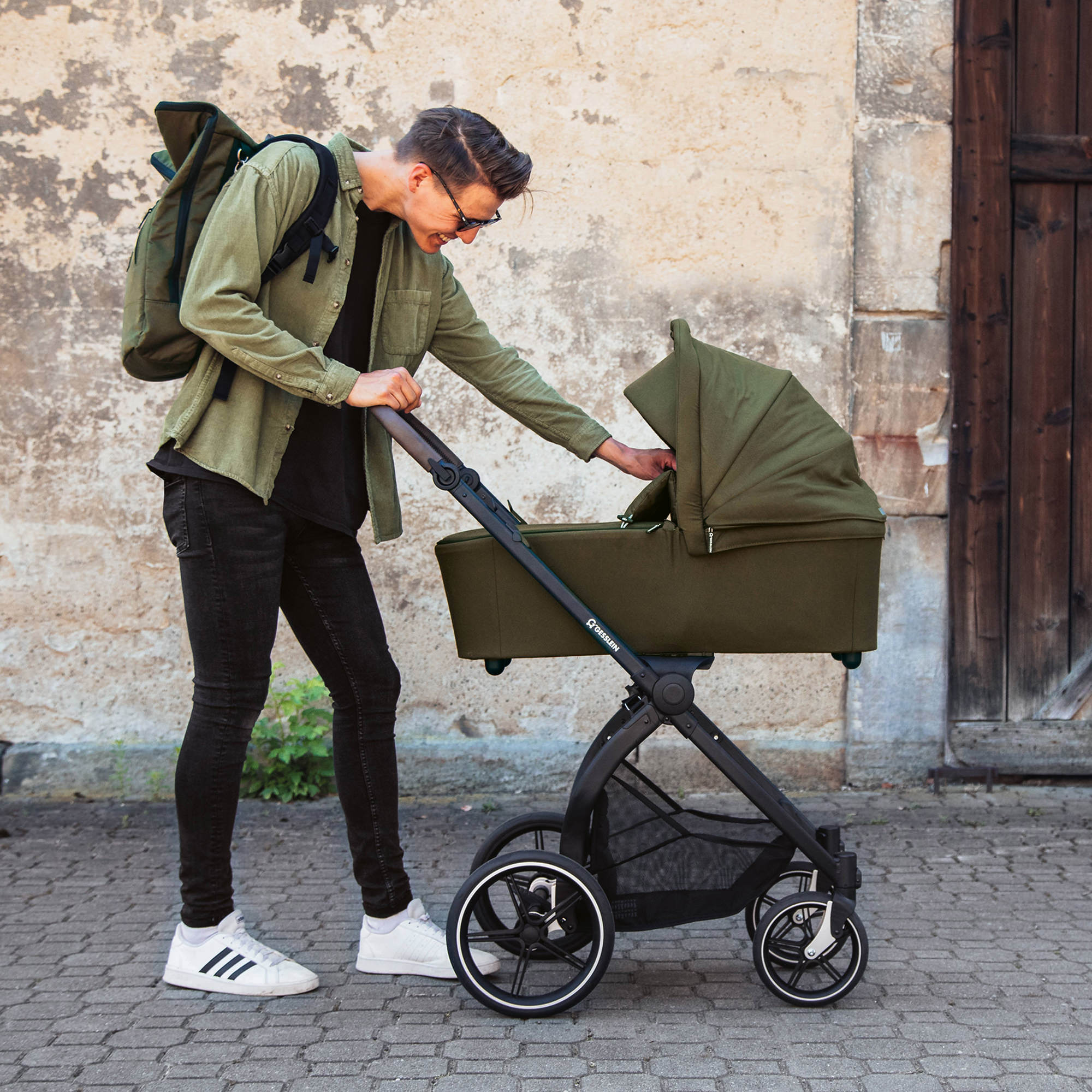 Kombi-Kinderwagen, GESSLEIN, Grün – Produktansicht