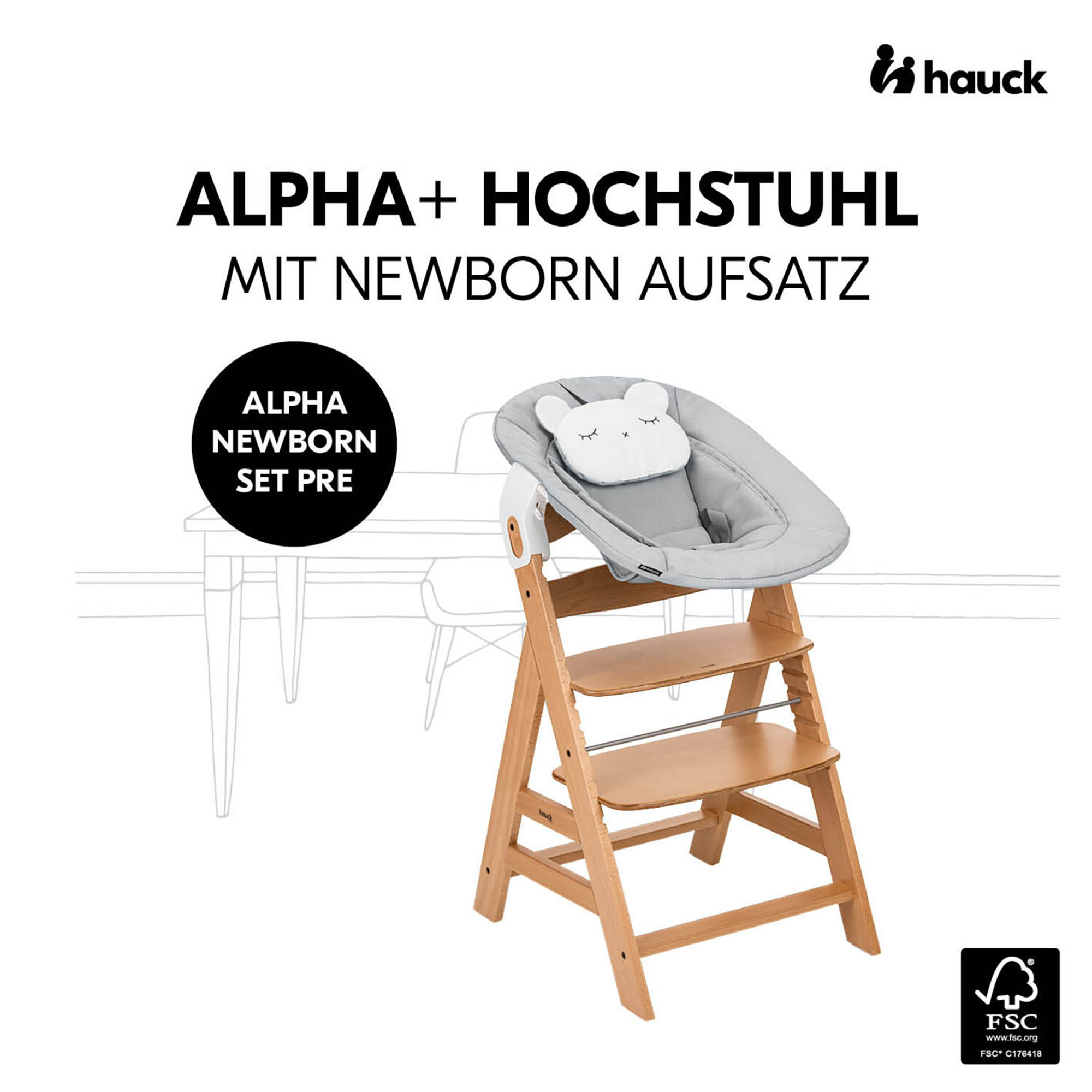 Treppenhochstühle, hauck, Grau – Produktansicht
