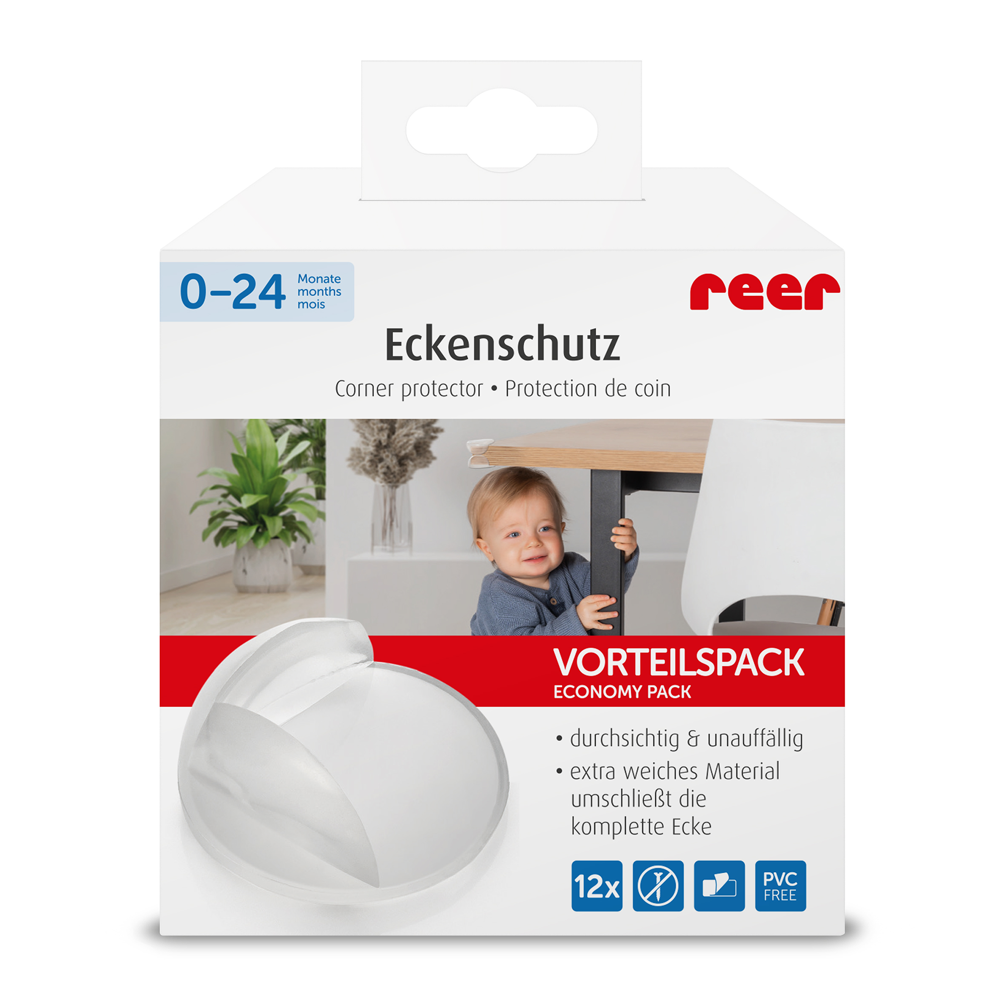 Kantenschutz, reer, Transparent – Produktansicht