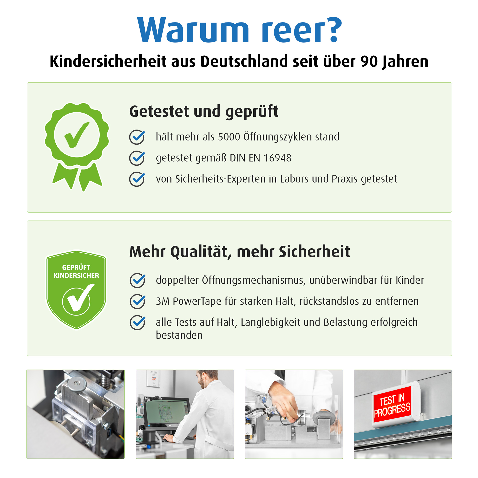 Kindersicherung, reer, Weiß – Produktansicht