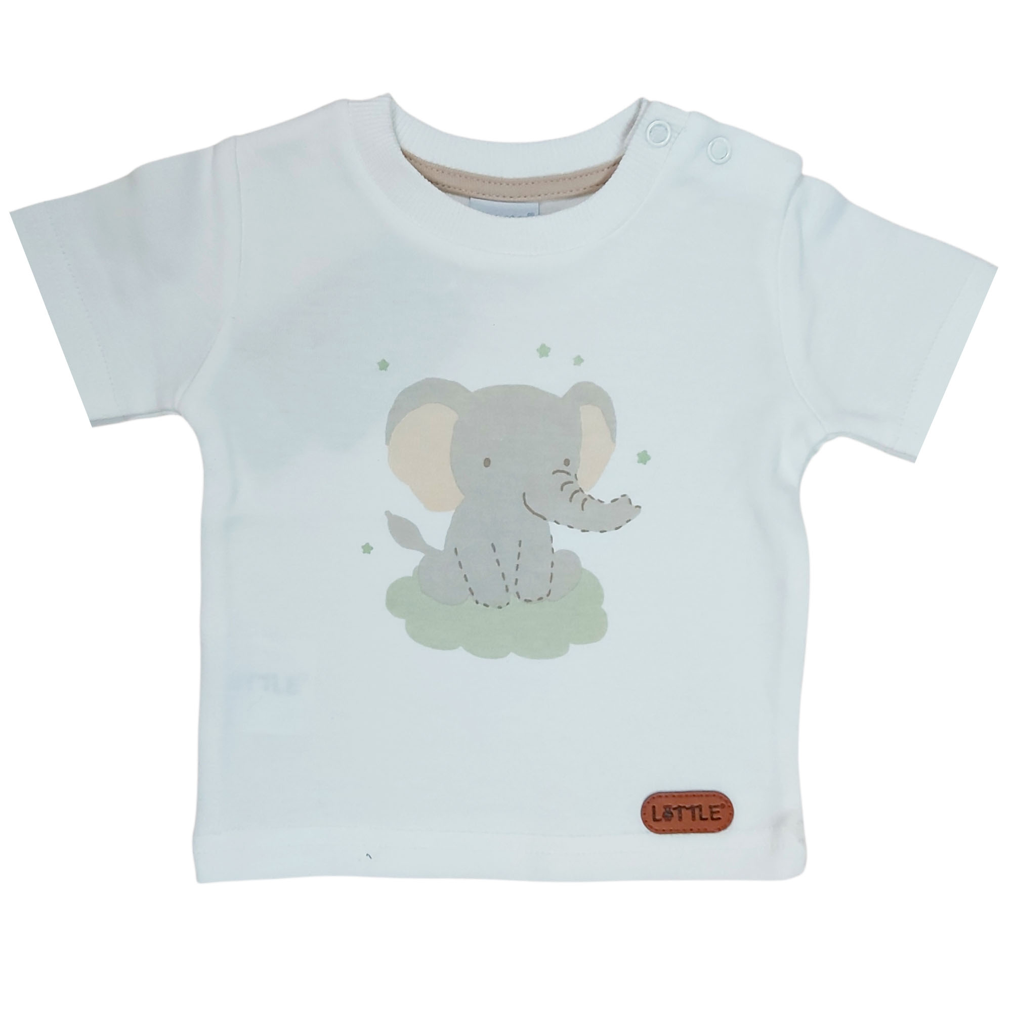 Kurzarmshirts, LITTLE, Weiß – Besonderheit: aus 100% Baumwolle