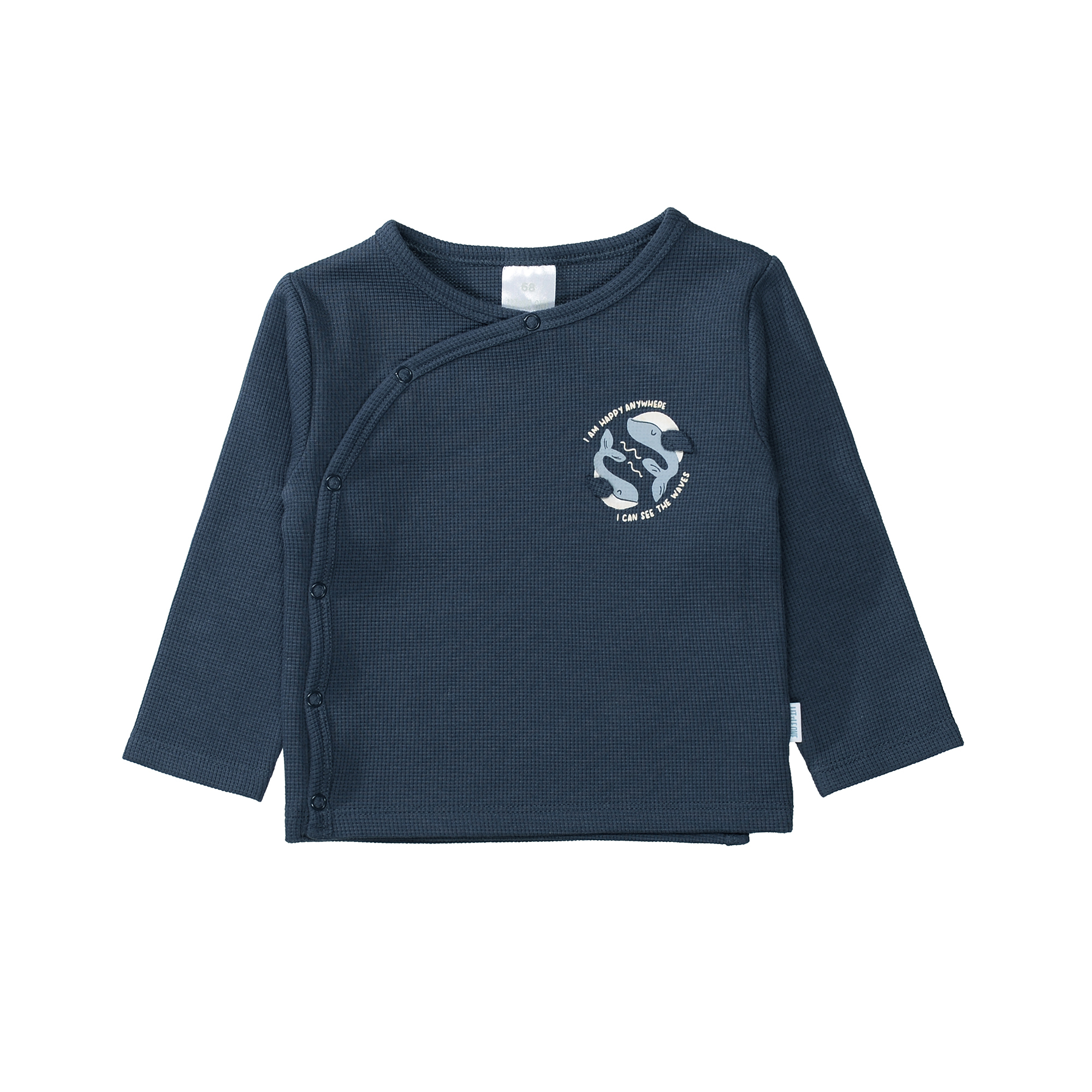 Wickelshirt, LITTLE ONE, Blau – Besonderheit: aus 95% Baumwolle