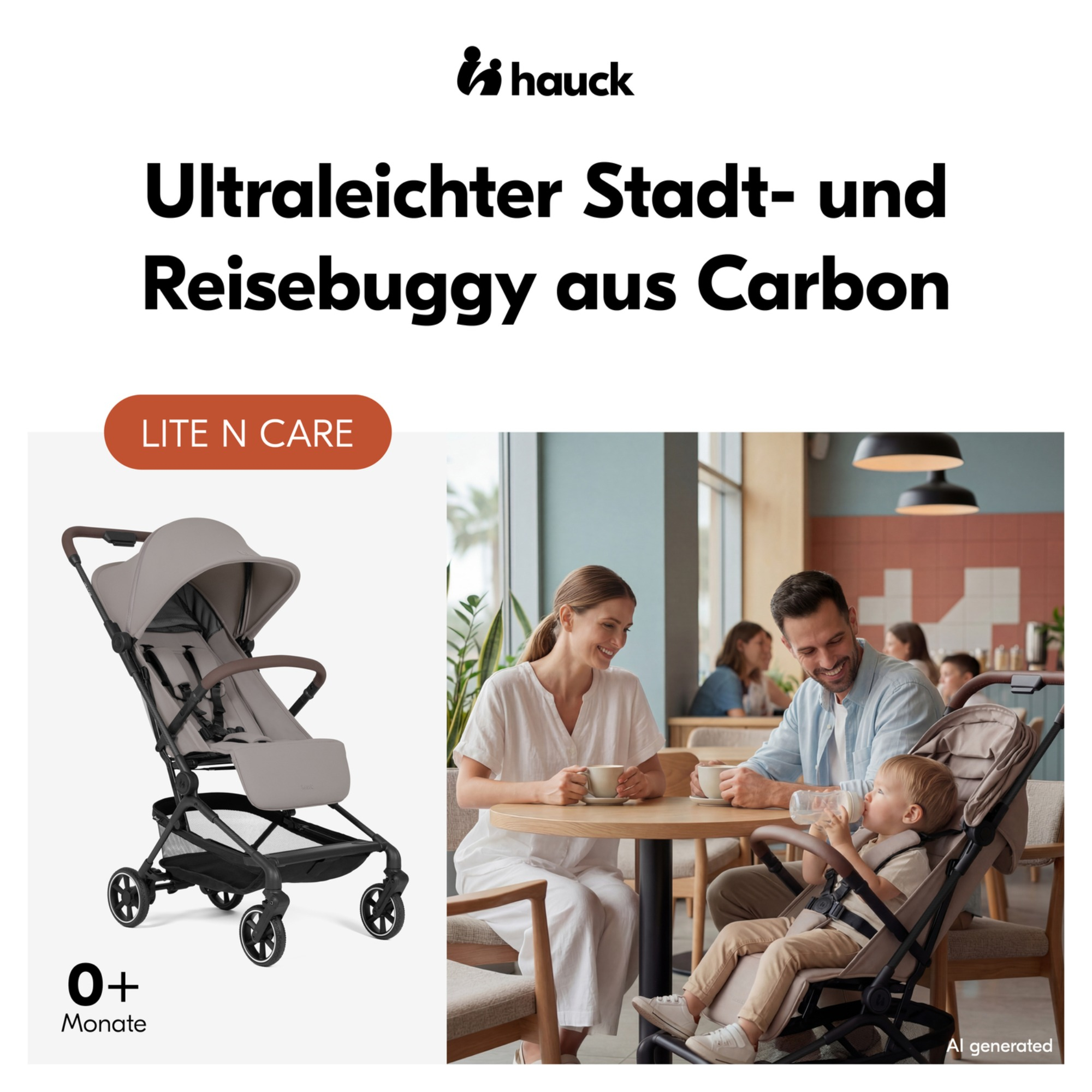 Reisebuggys, hauck, Beige – Produktansicht