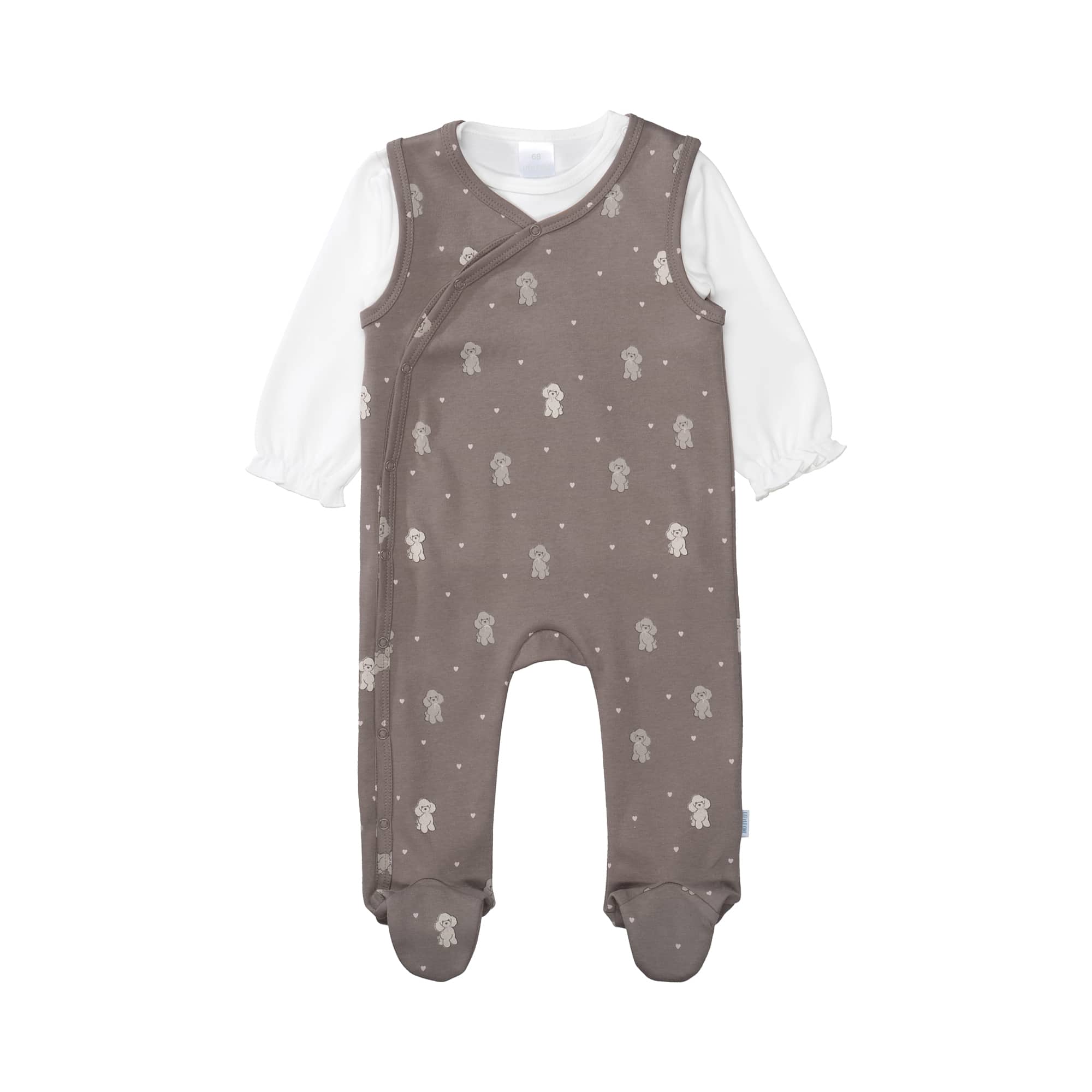 Strampler, LITTLE ONE, Braun – Besonderheit: Set bestehend aus Strampler und Langarmshirt