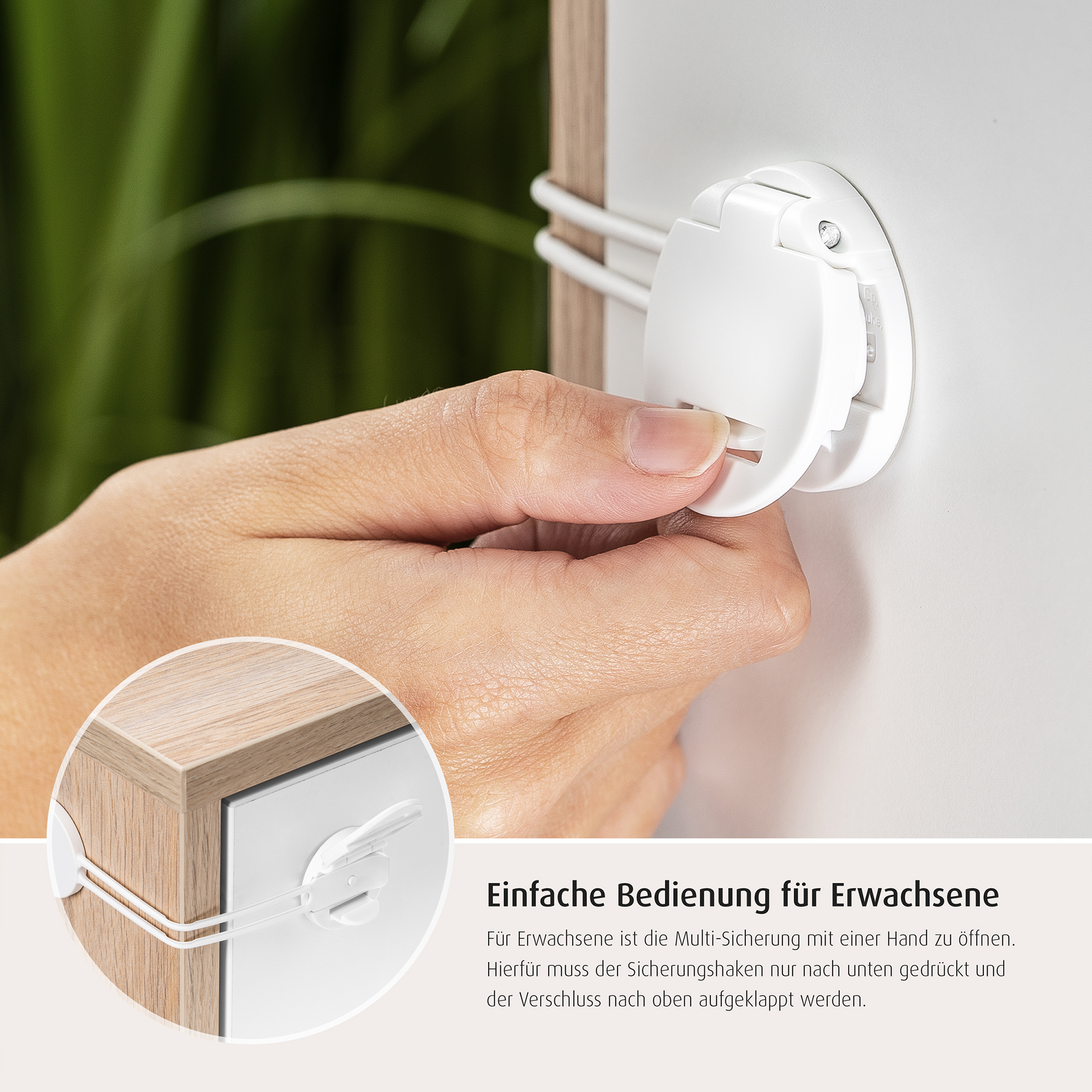 Kindersicherung, reer, Weiß – Produktansicht