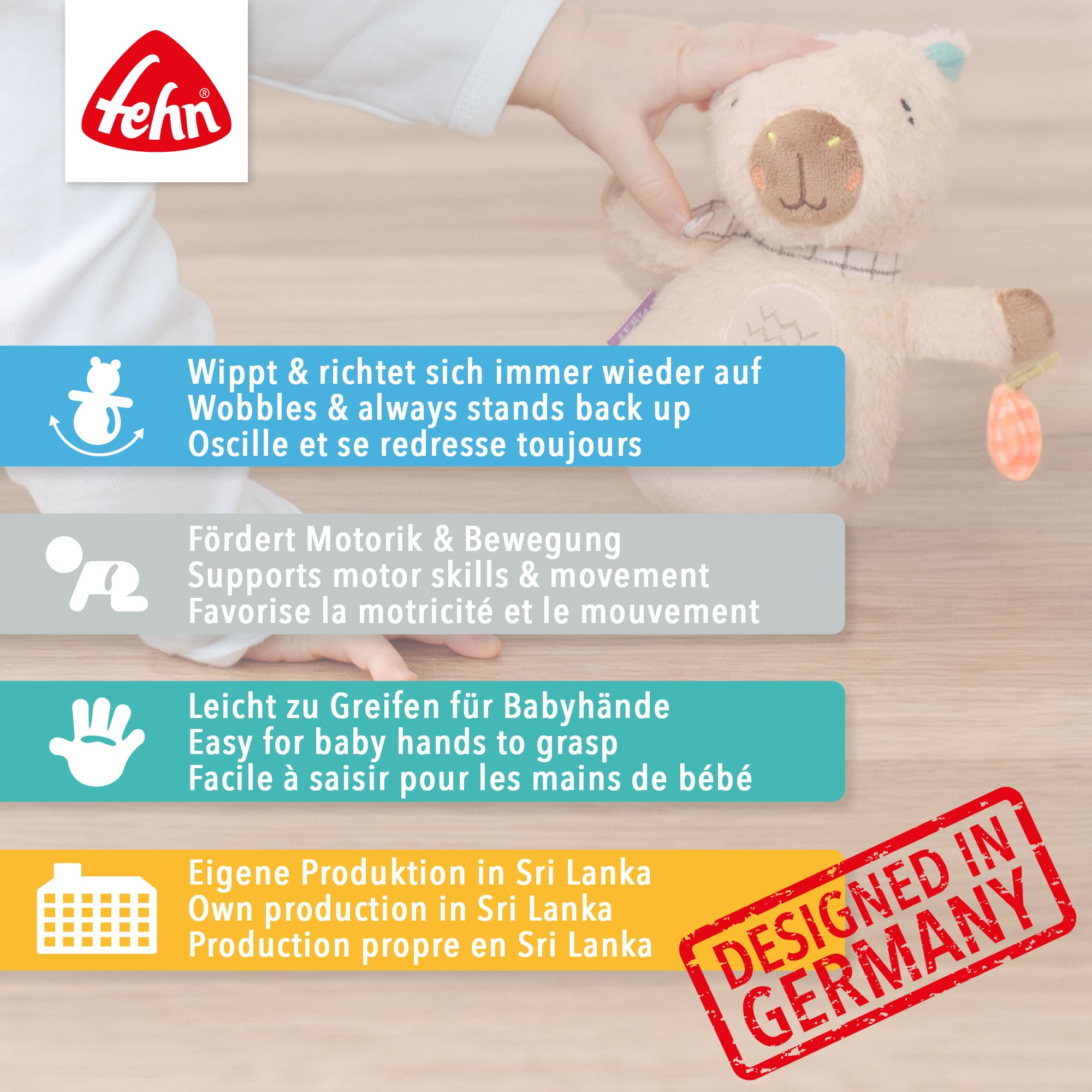Kuscheltiere, fehn, Weiß – Produktansicht