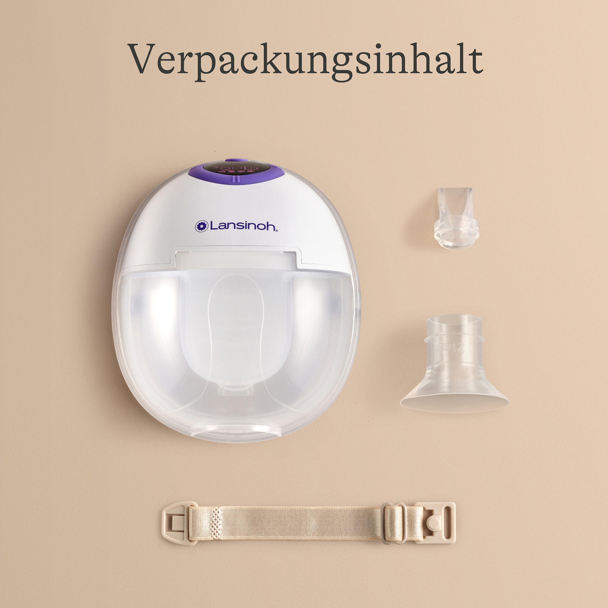 Hands Free Milchpumpen, Lansinoh, Weiß – Produktansicht
