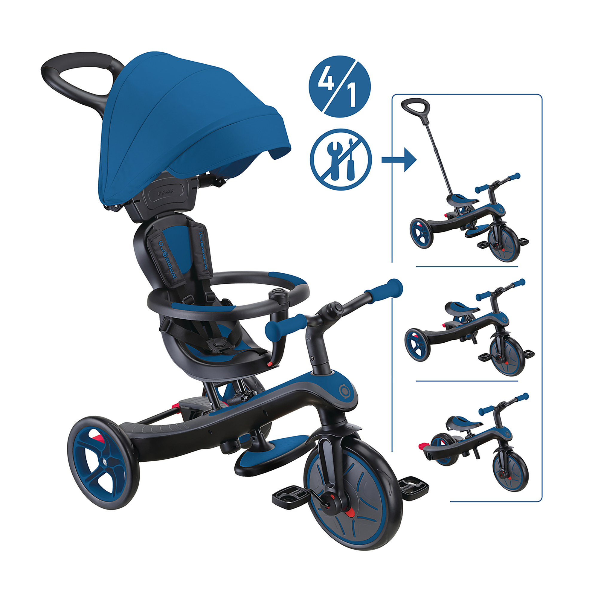 Dreiräder, GLOBBER, Blau – Produktansicht