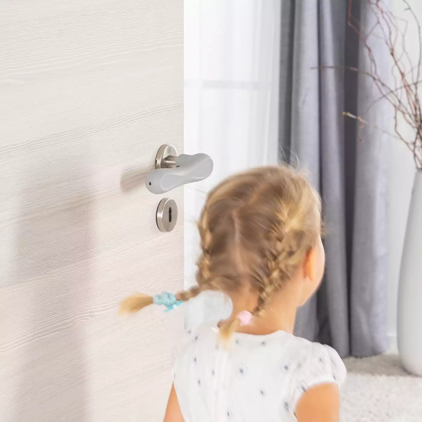 Kindersicherung, reer, Grau – Produktansicht