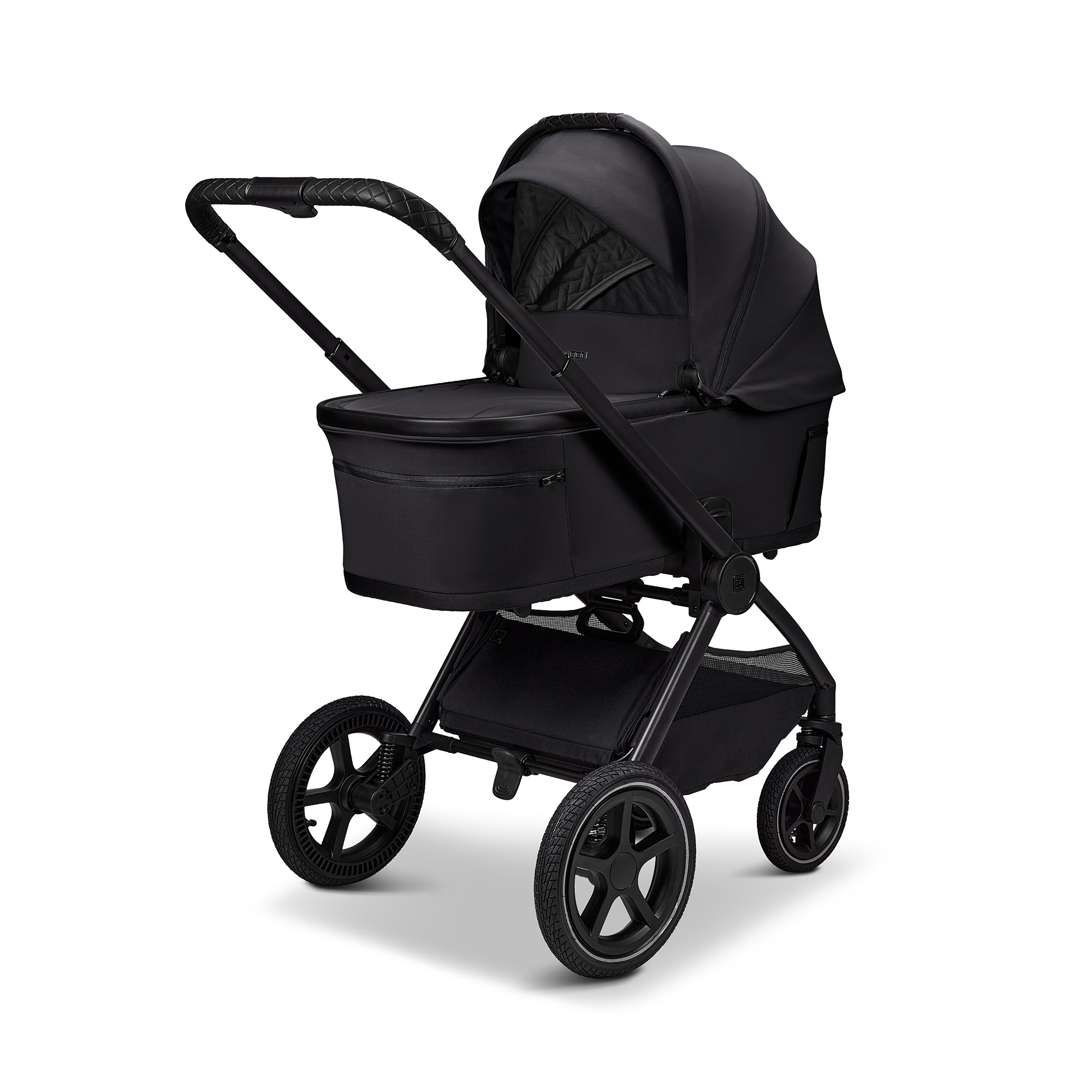 Kombi-Kinderwagen, MOON, Schwarz – Produktansicht